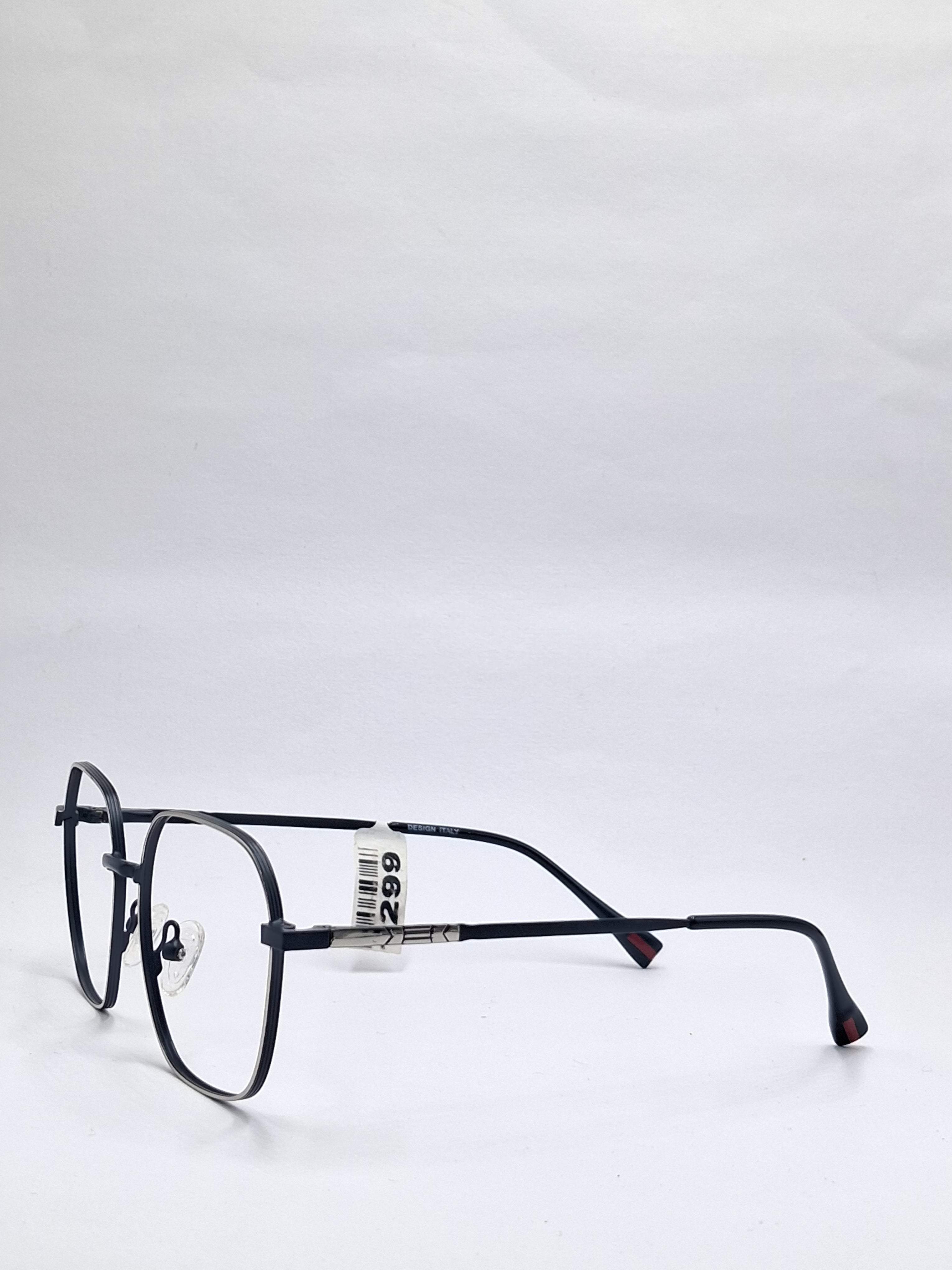 vision plus metallic silver and black metal frame