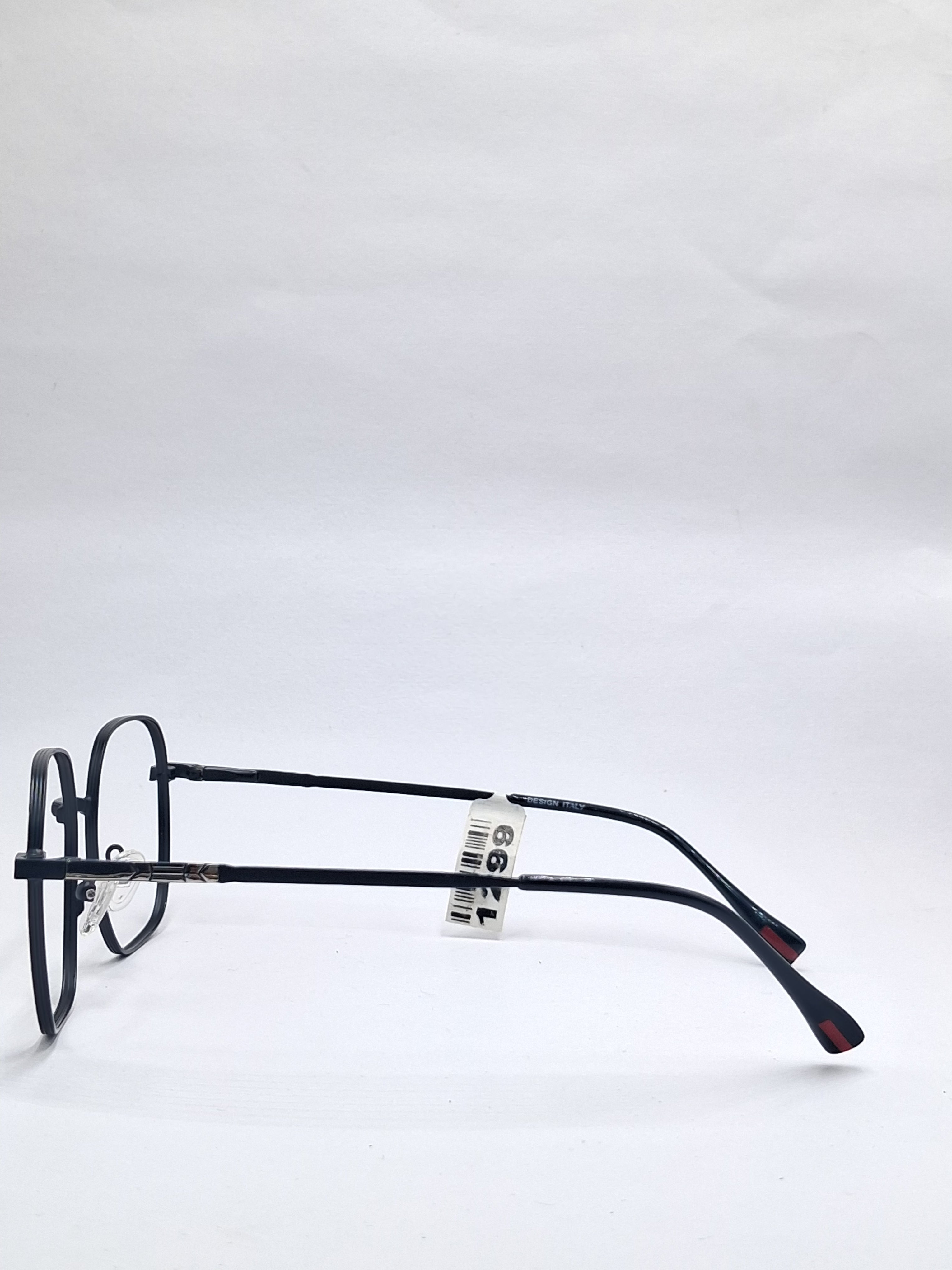 vision plus metallic silver and black metal frame