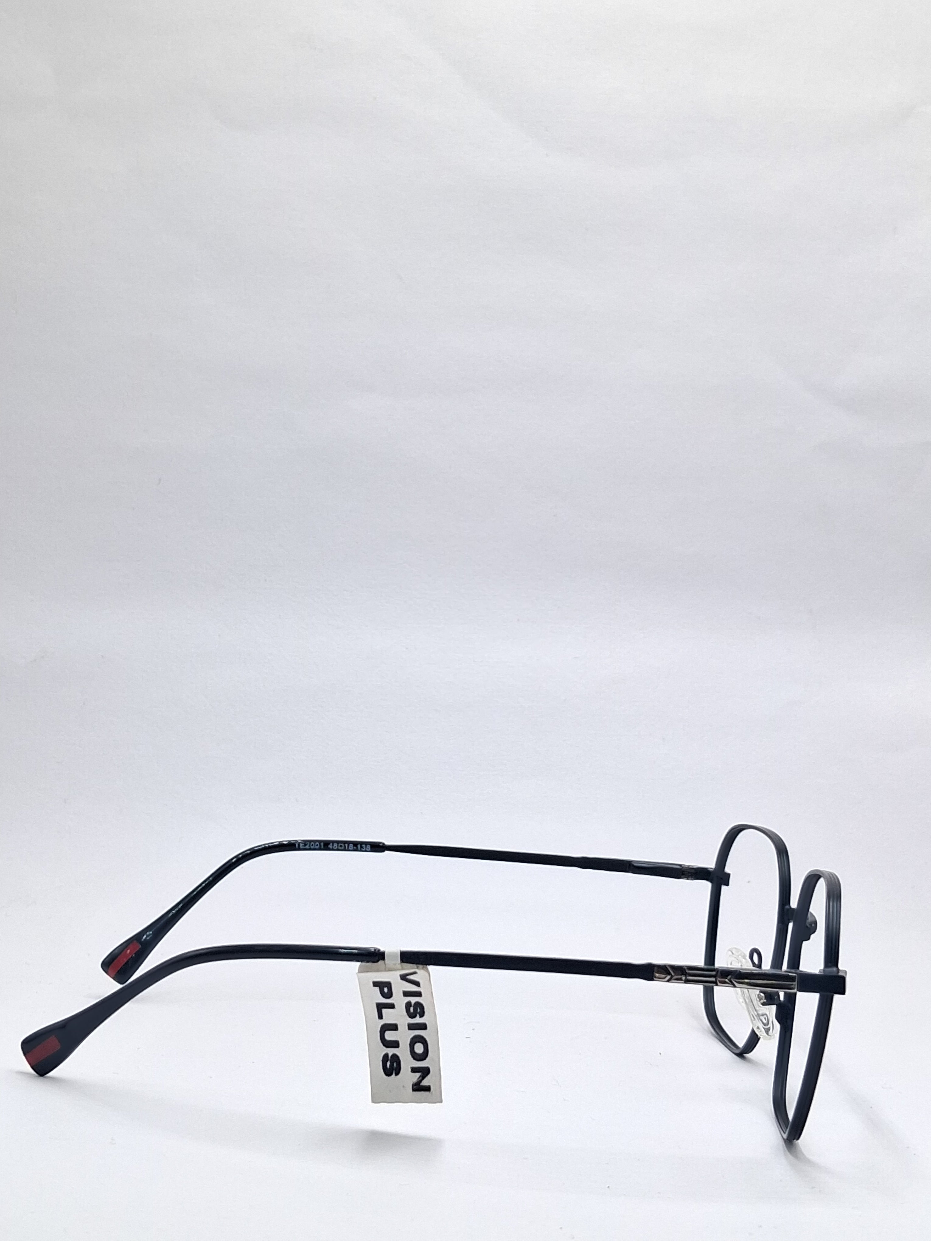vision plus metallic silver and black metal frame