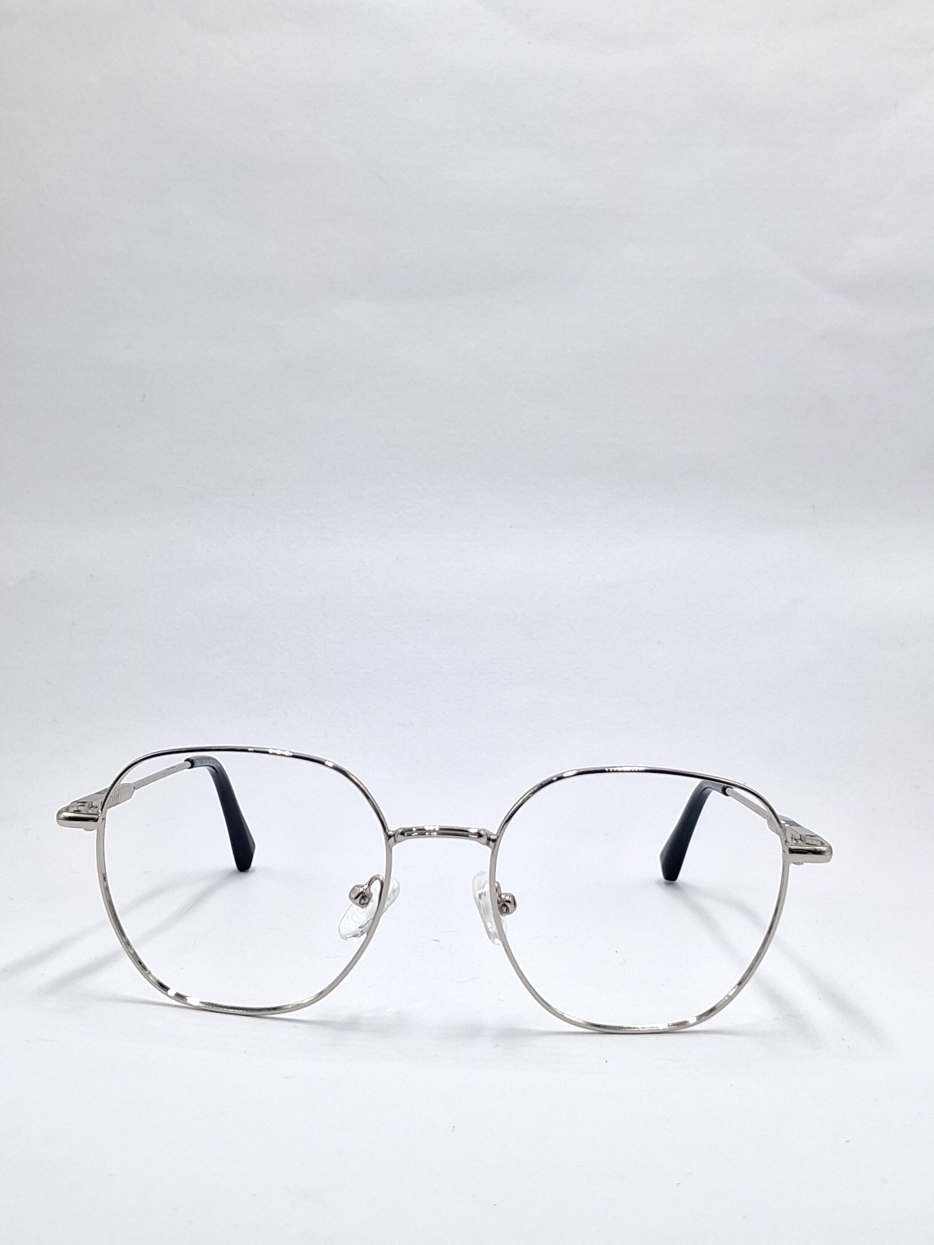 vision plus metallic silver metal frame