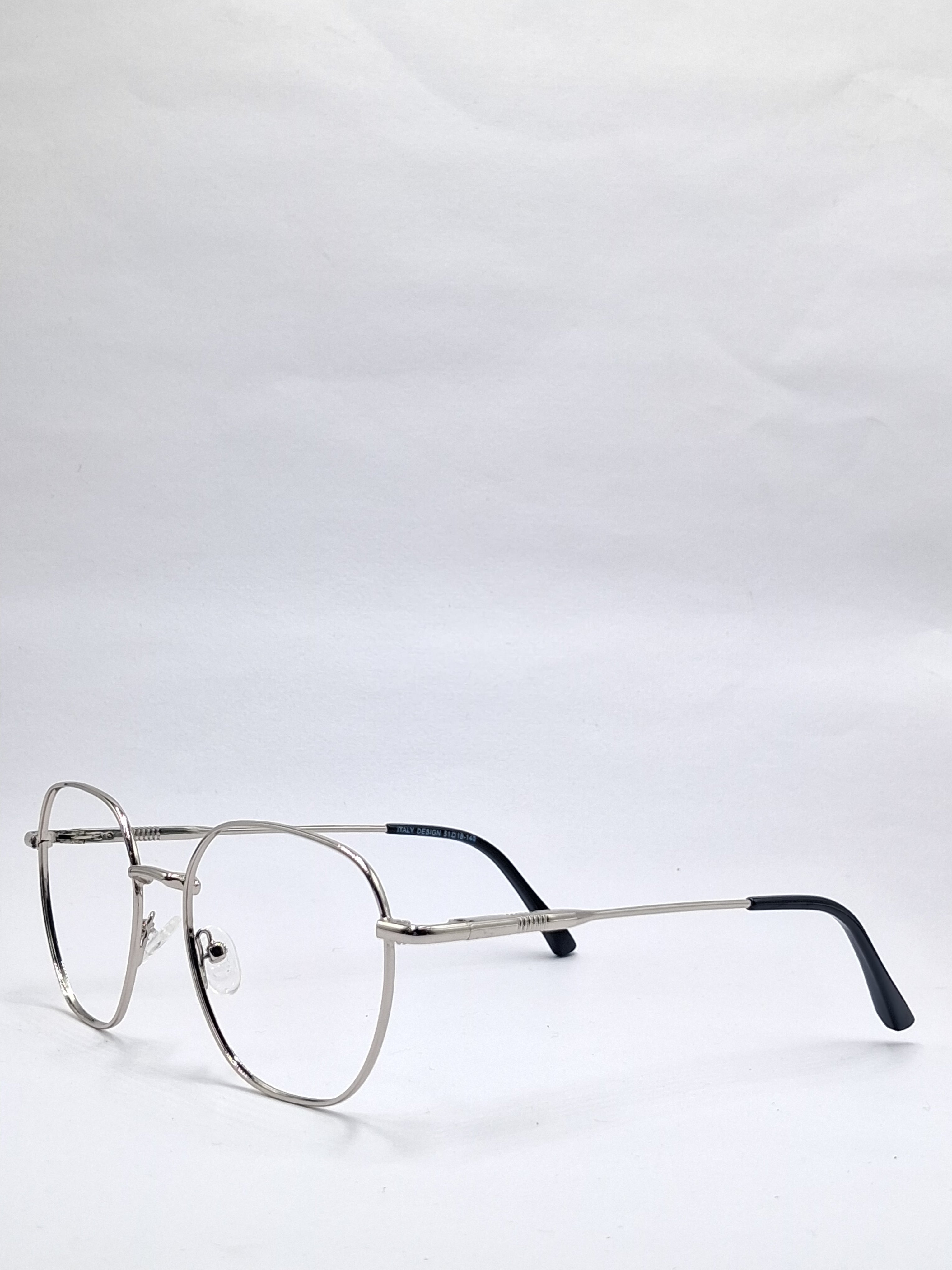 vision plus metallic silver metal frame