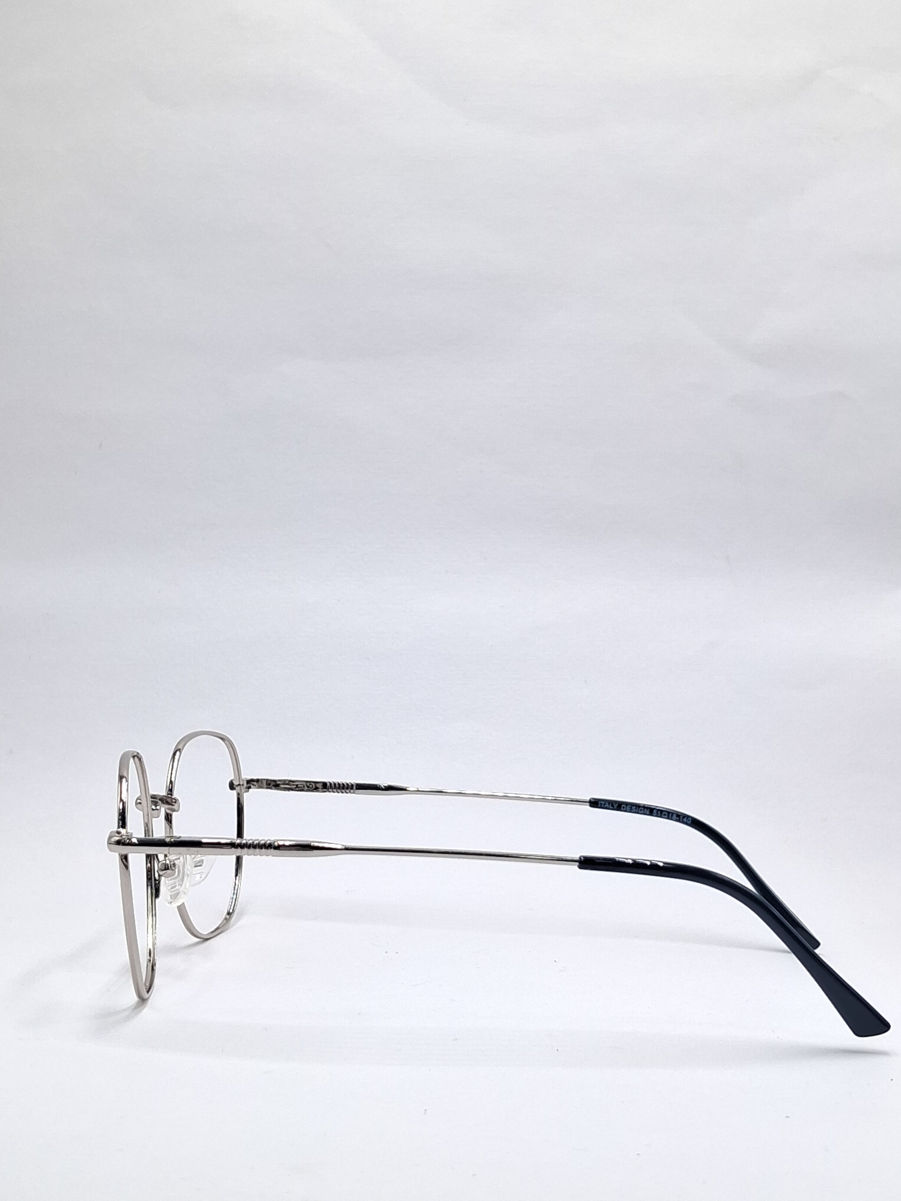 vision plus metallic silver metal frame