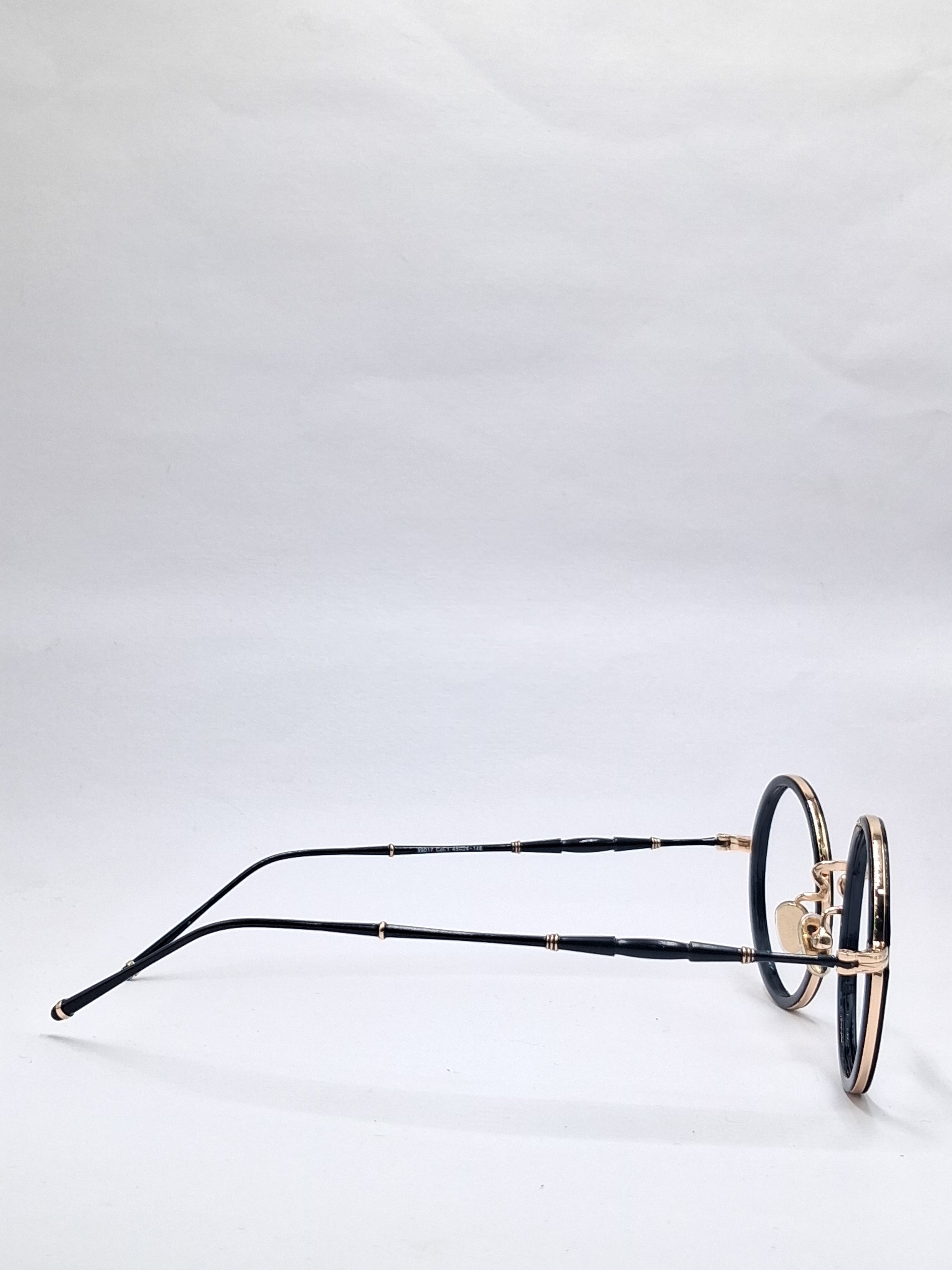 vision plus metallic black and gold metal frame