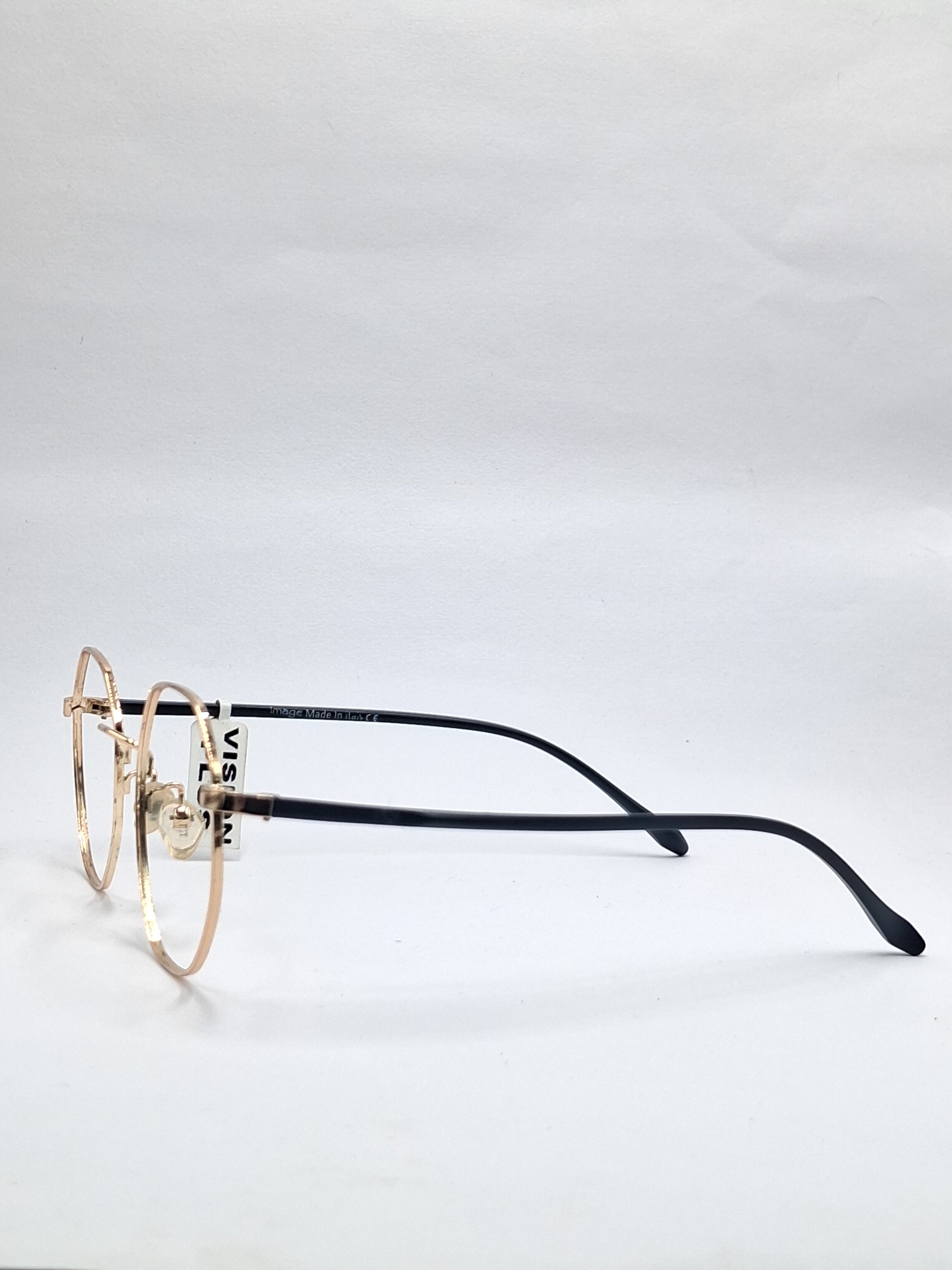 vision plus metallic gold and matte black stick metal frame