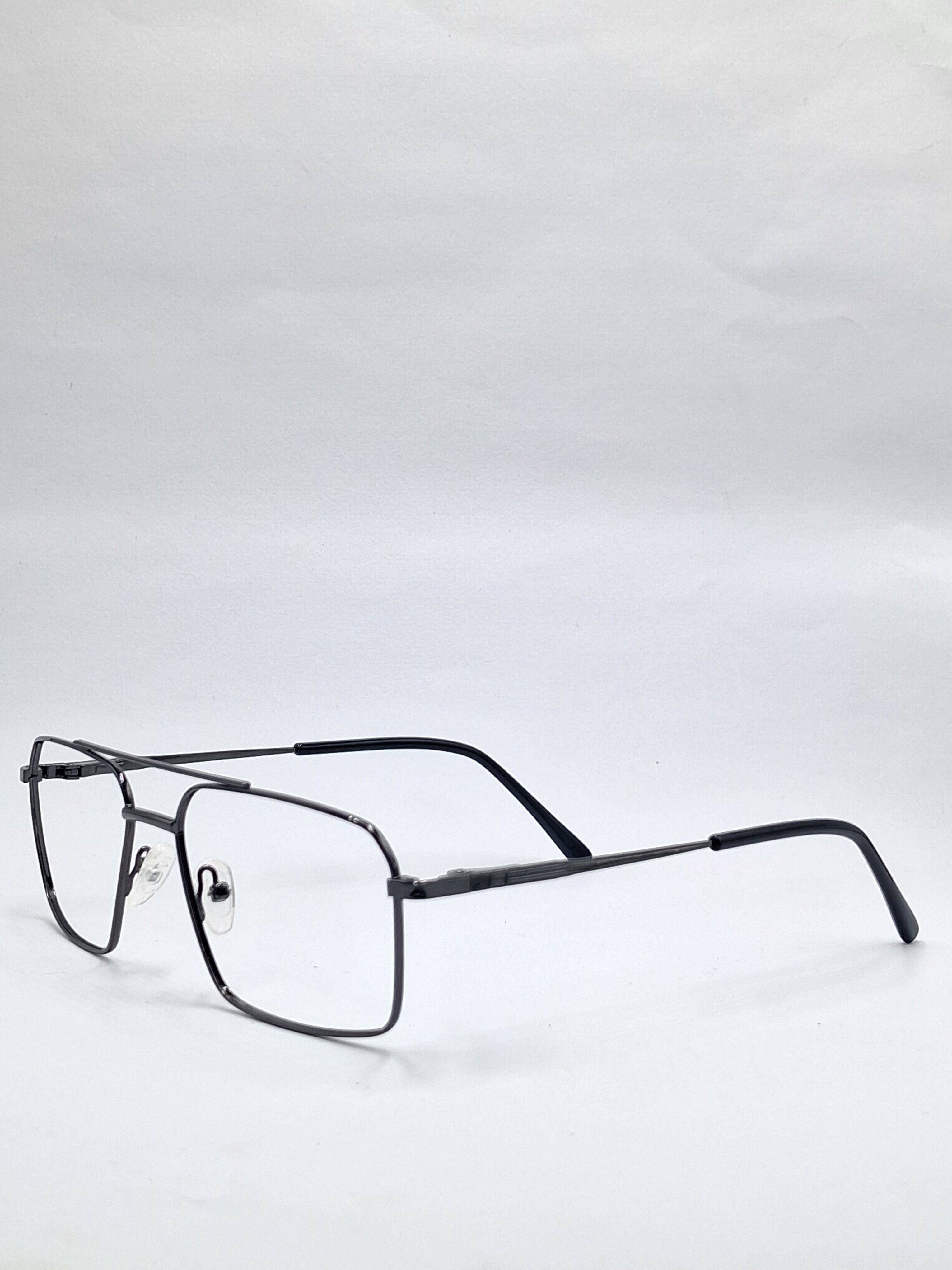 vision plus metallic double bar gray metal frame