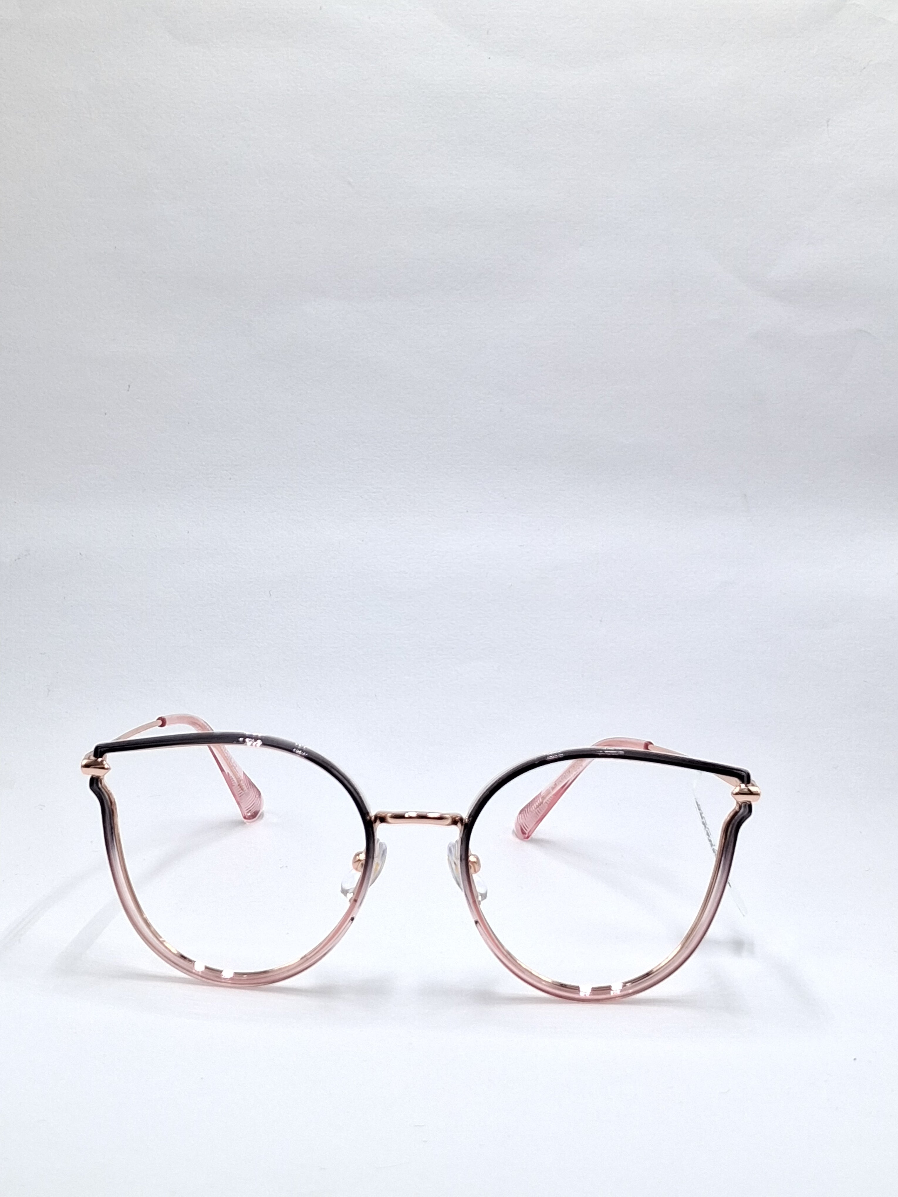 vision plus duale tone pink and gray metal with fiber frame