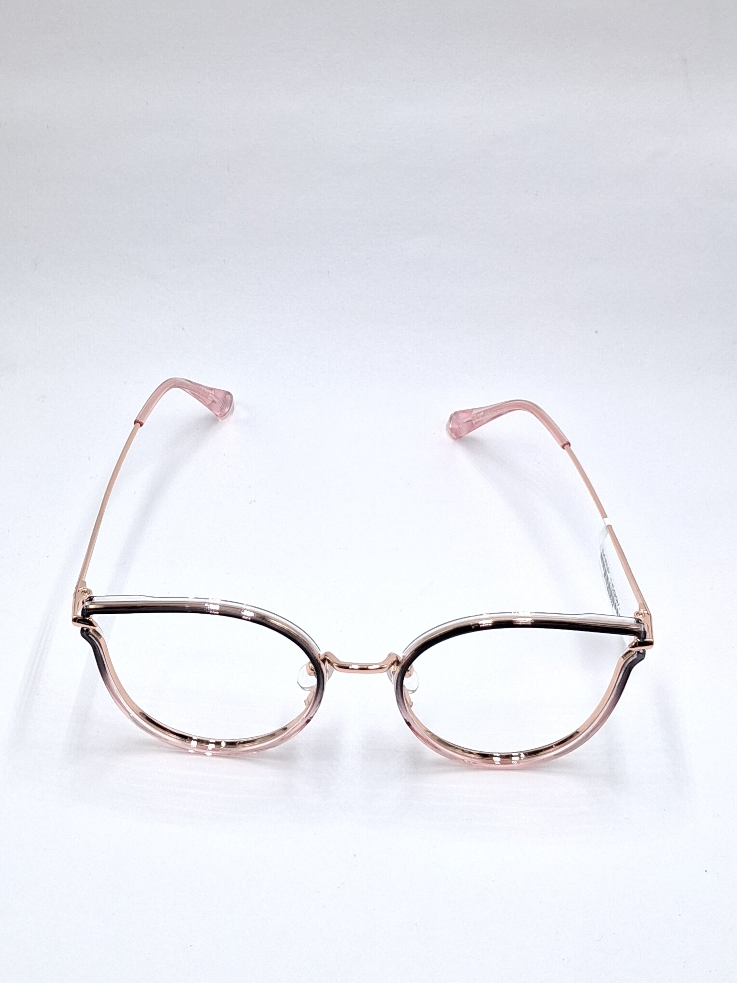vision plus duale tone pink and gray metal with fiber frame