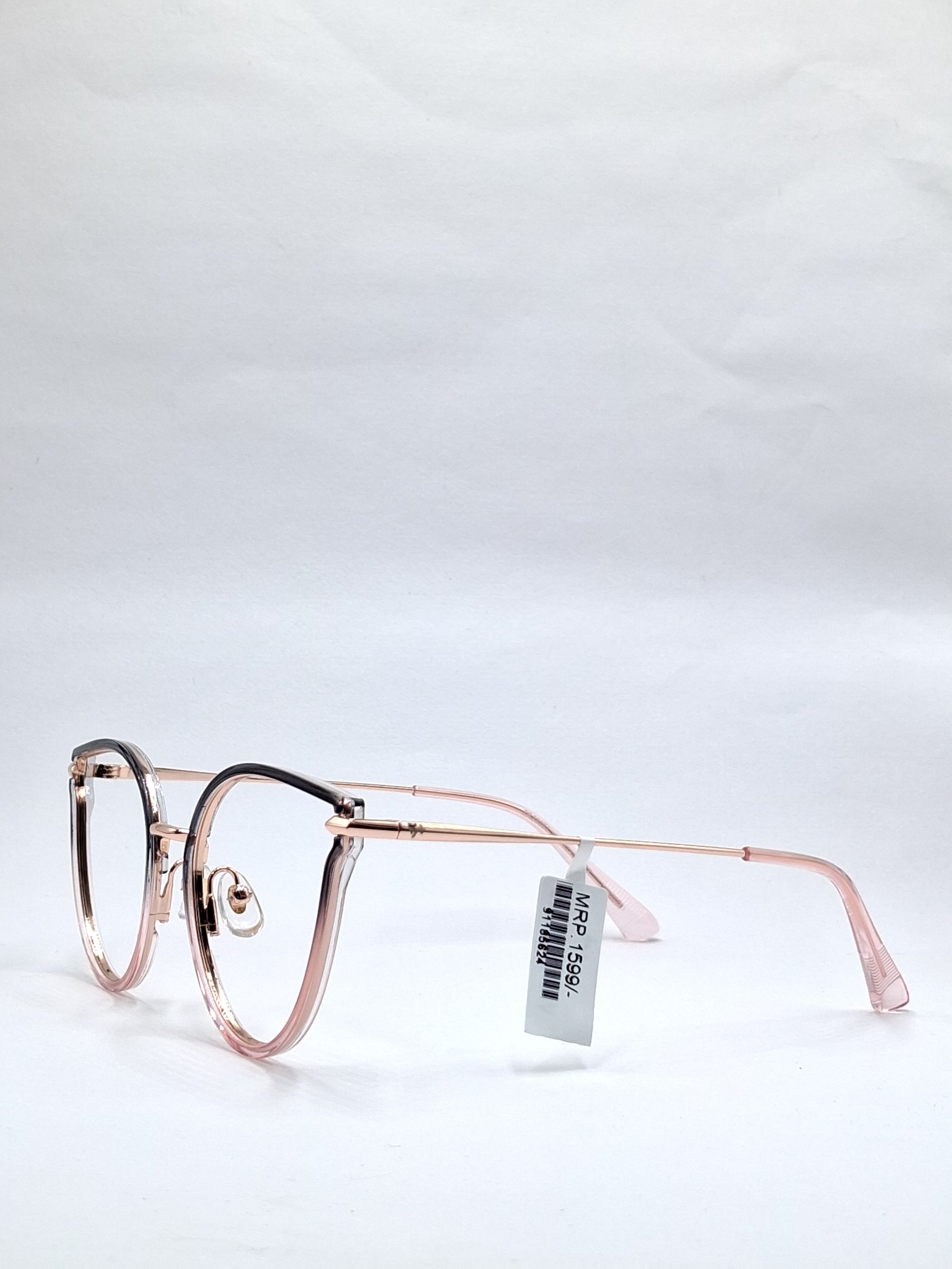vision plus duale tone pink and gray metal with fiber frame