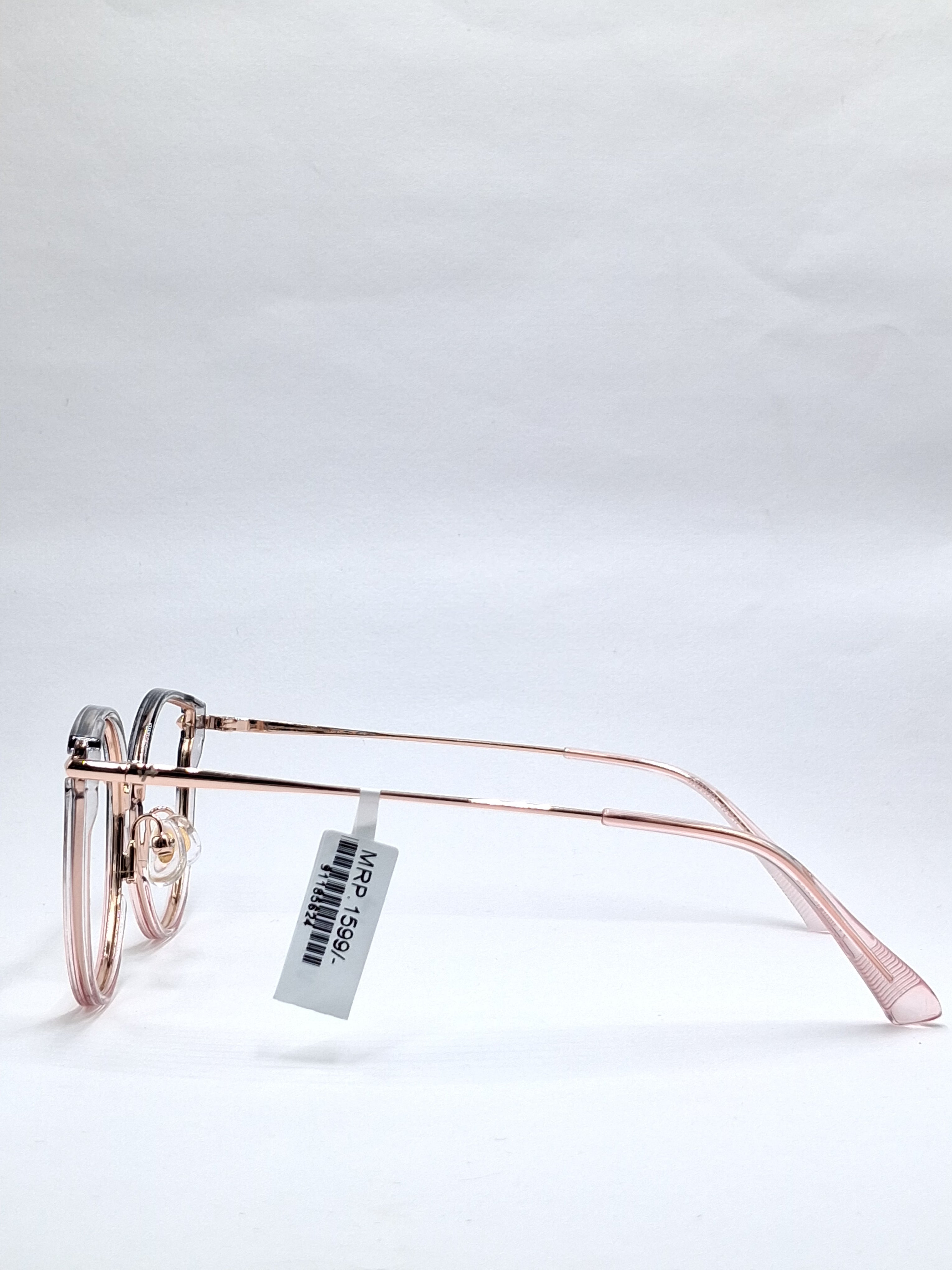 vision plus duale tone pink and gray metal with fiber frame