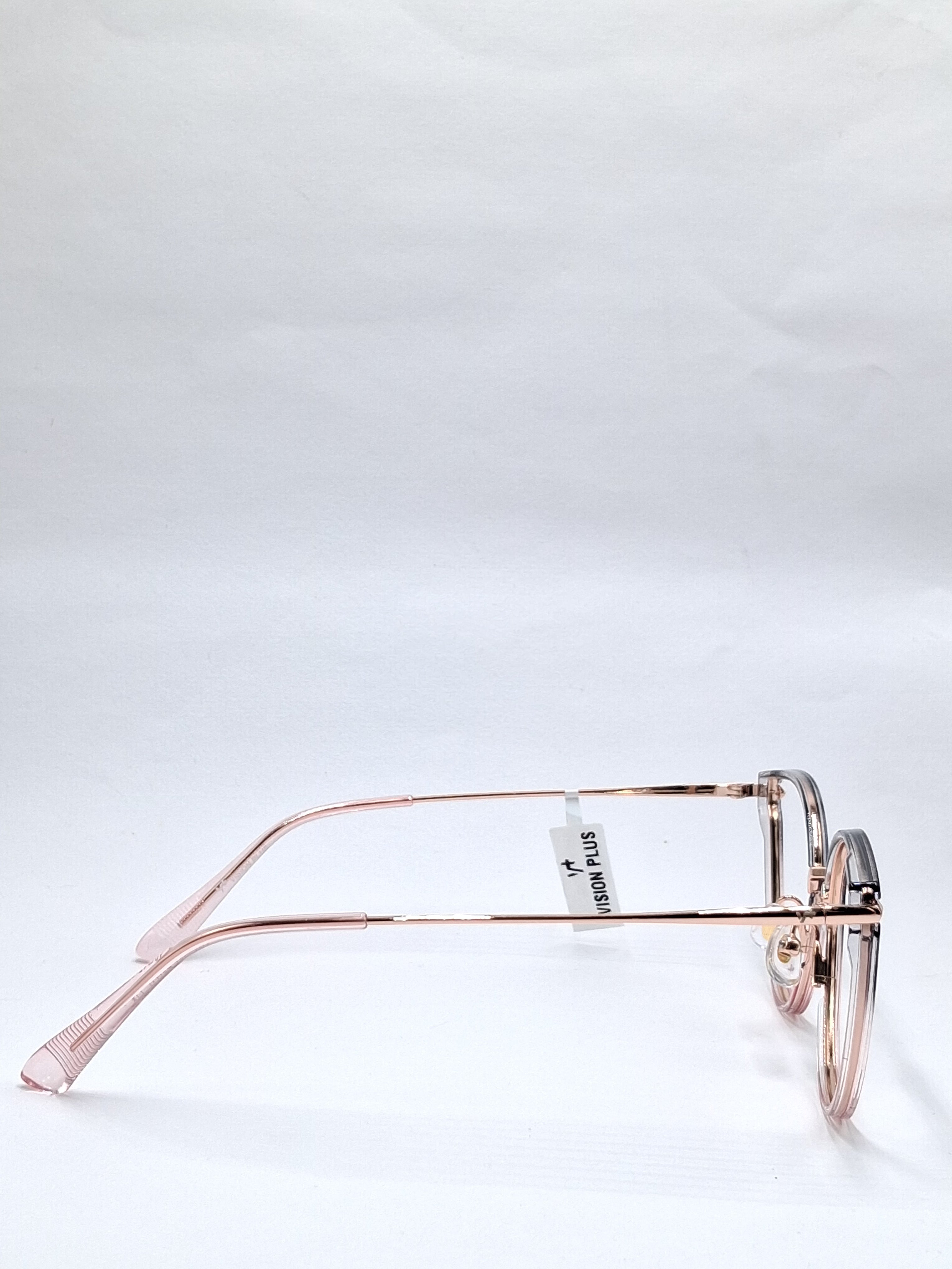 vision plus duale tone pink and gray metal with fiber frame