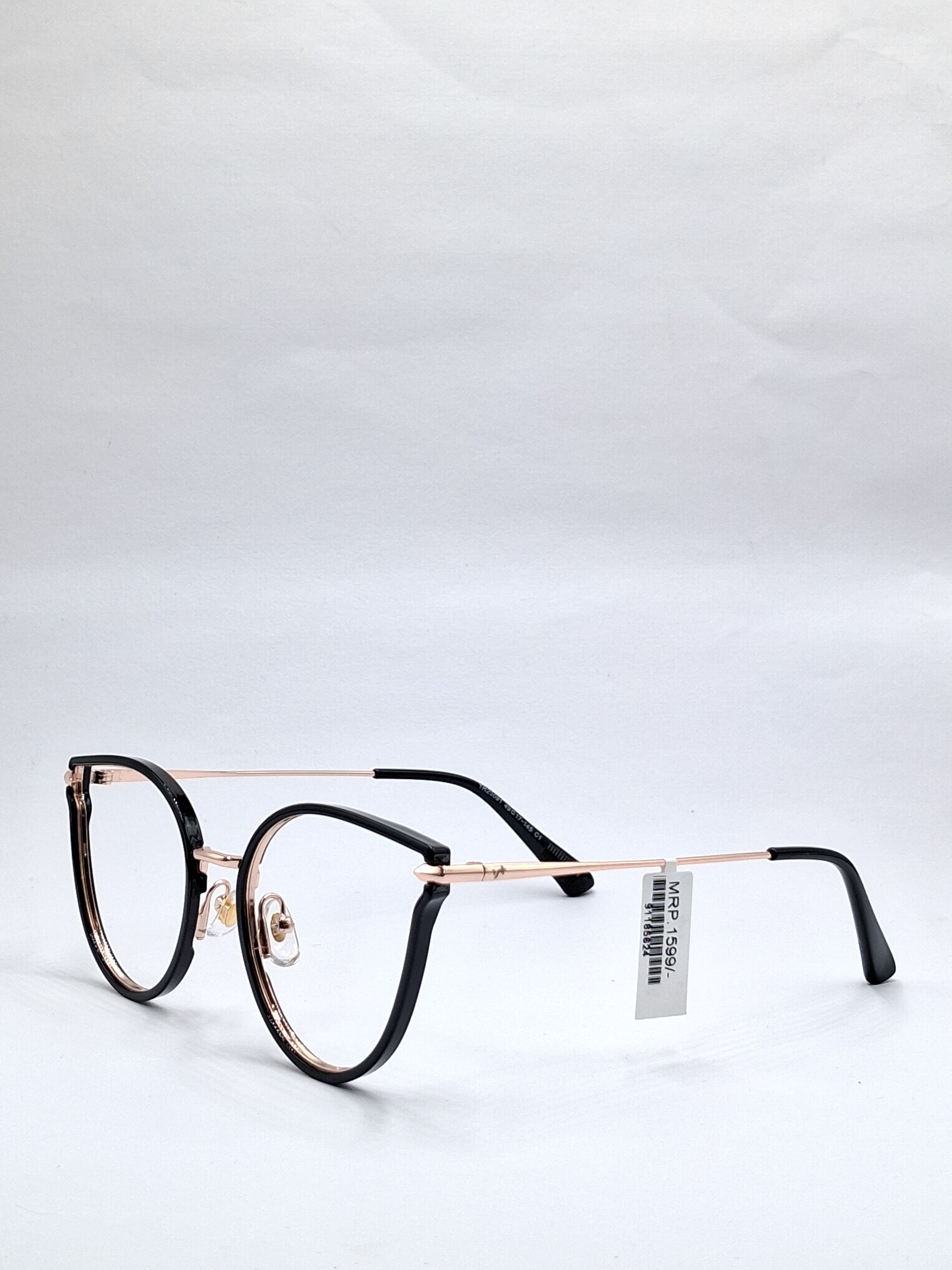 vision plus black with gold stick metal with fiber frame