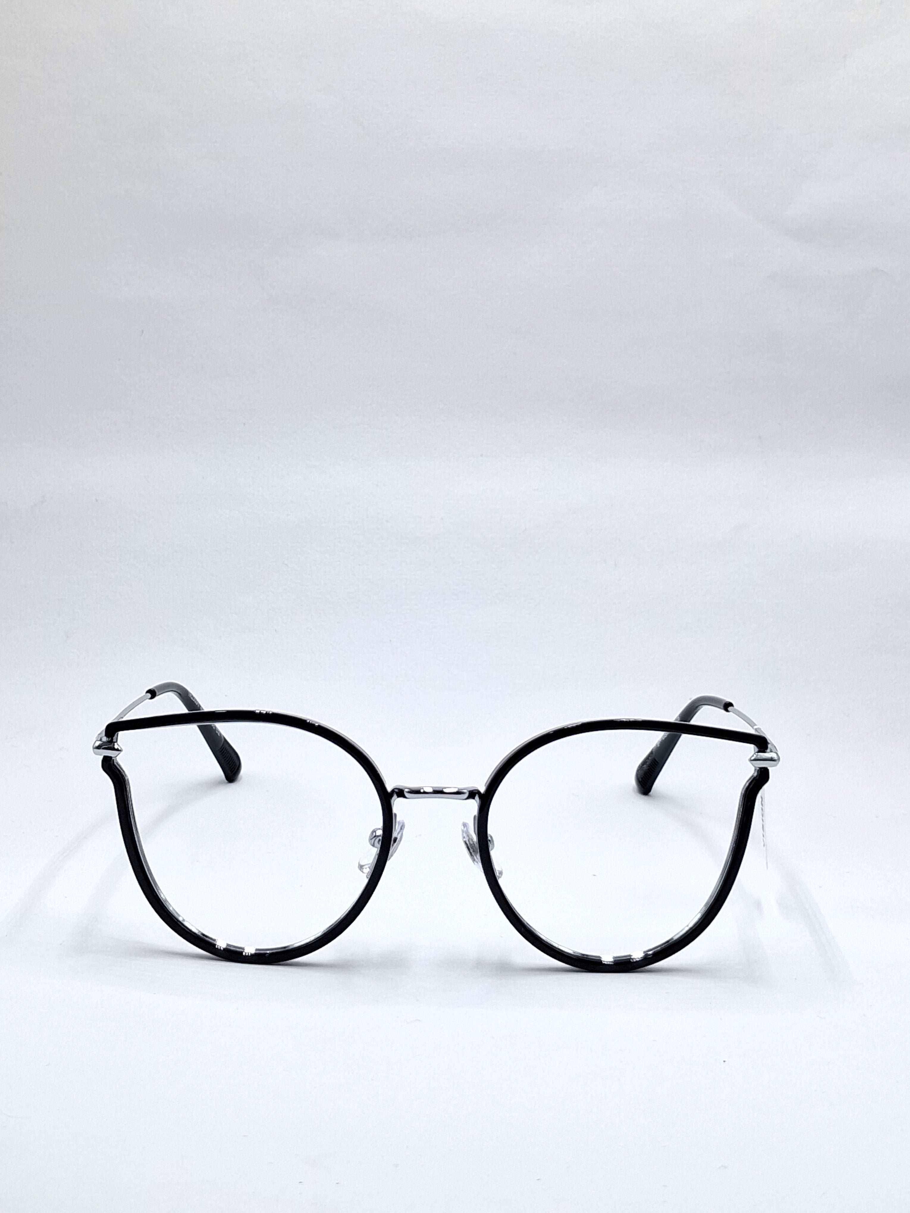 vision plus black with silver metal with fiber frame