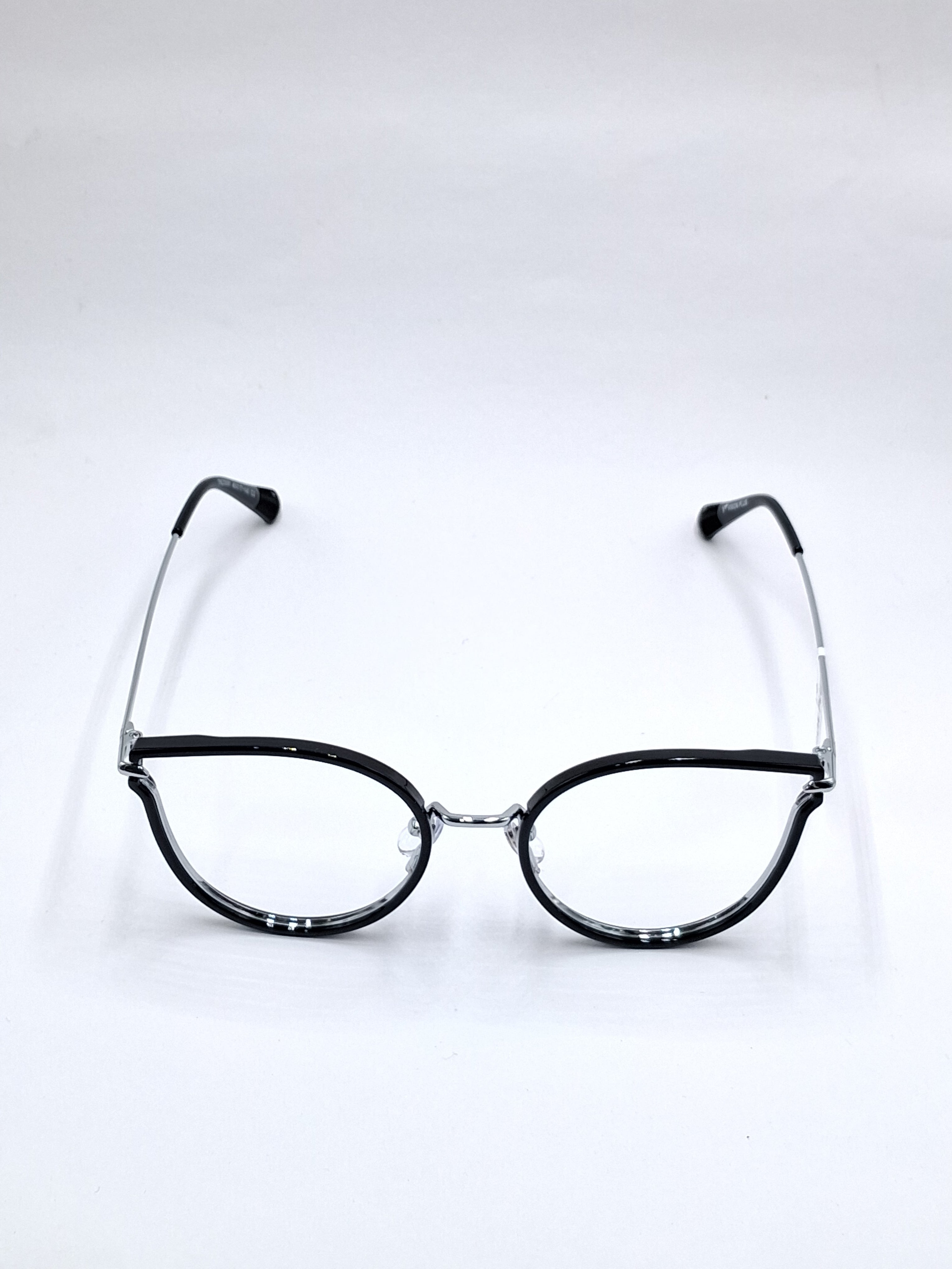 vision plus black with silver metal with fiber frame