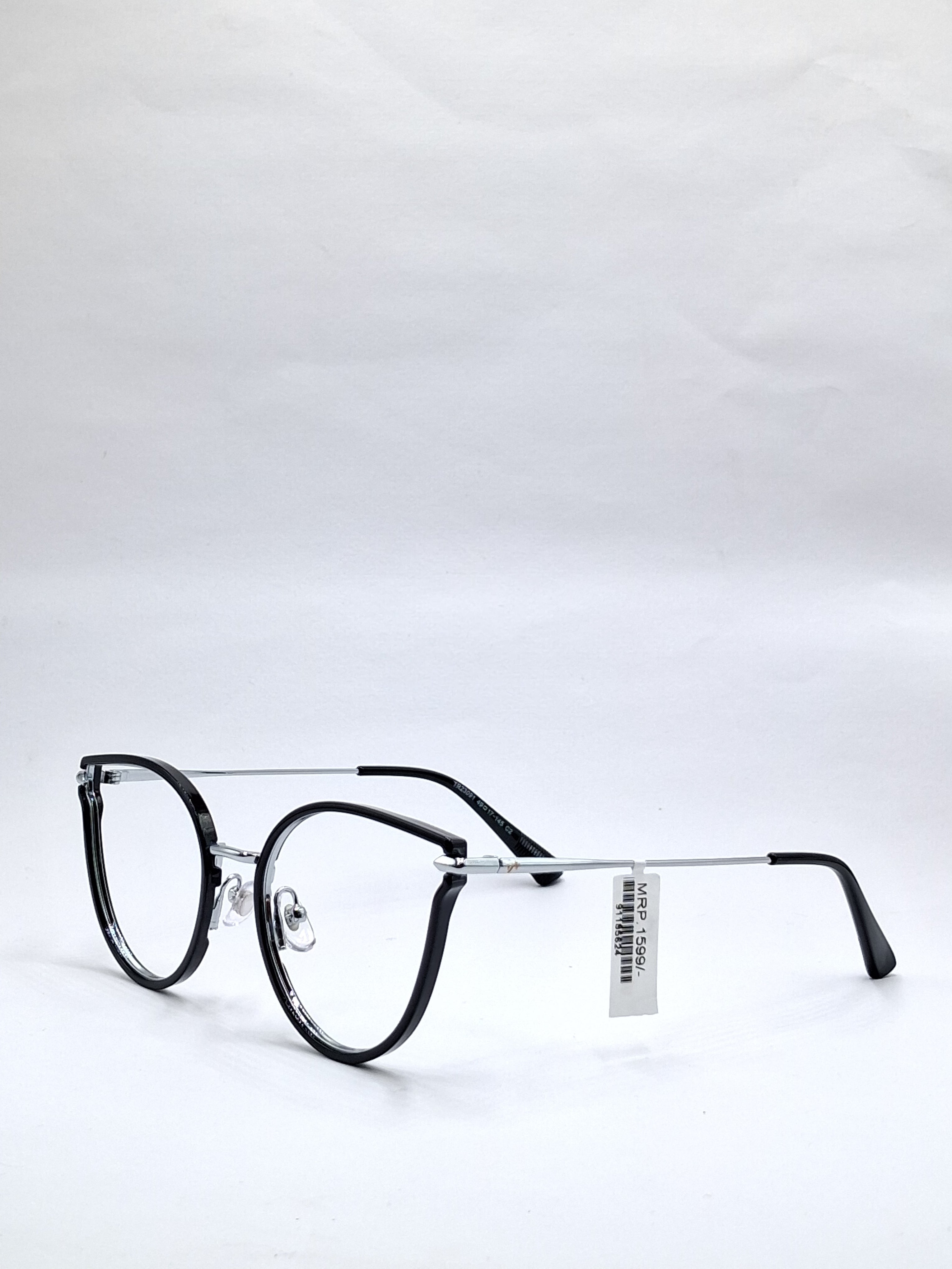 vision plus black with silver metal with fiber frame
