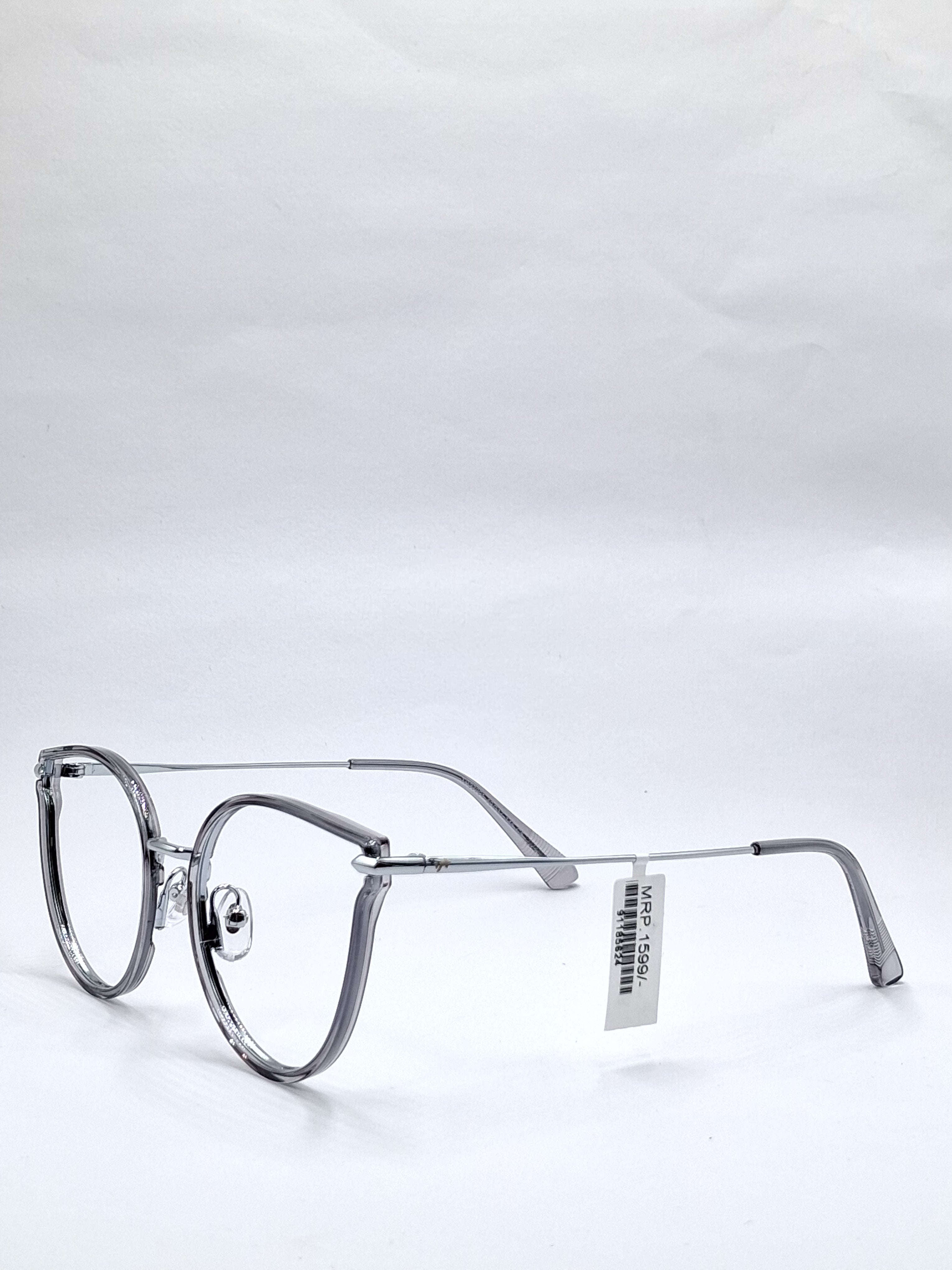 vision plus crystal gray metal with fiber frame