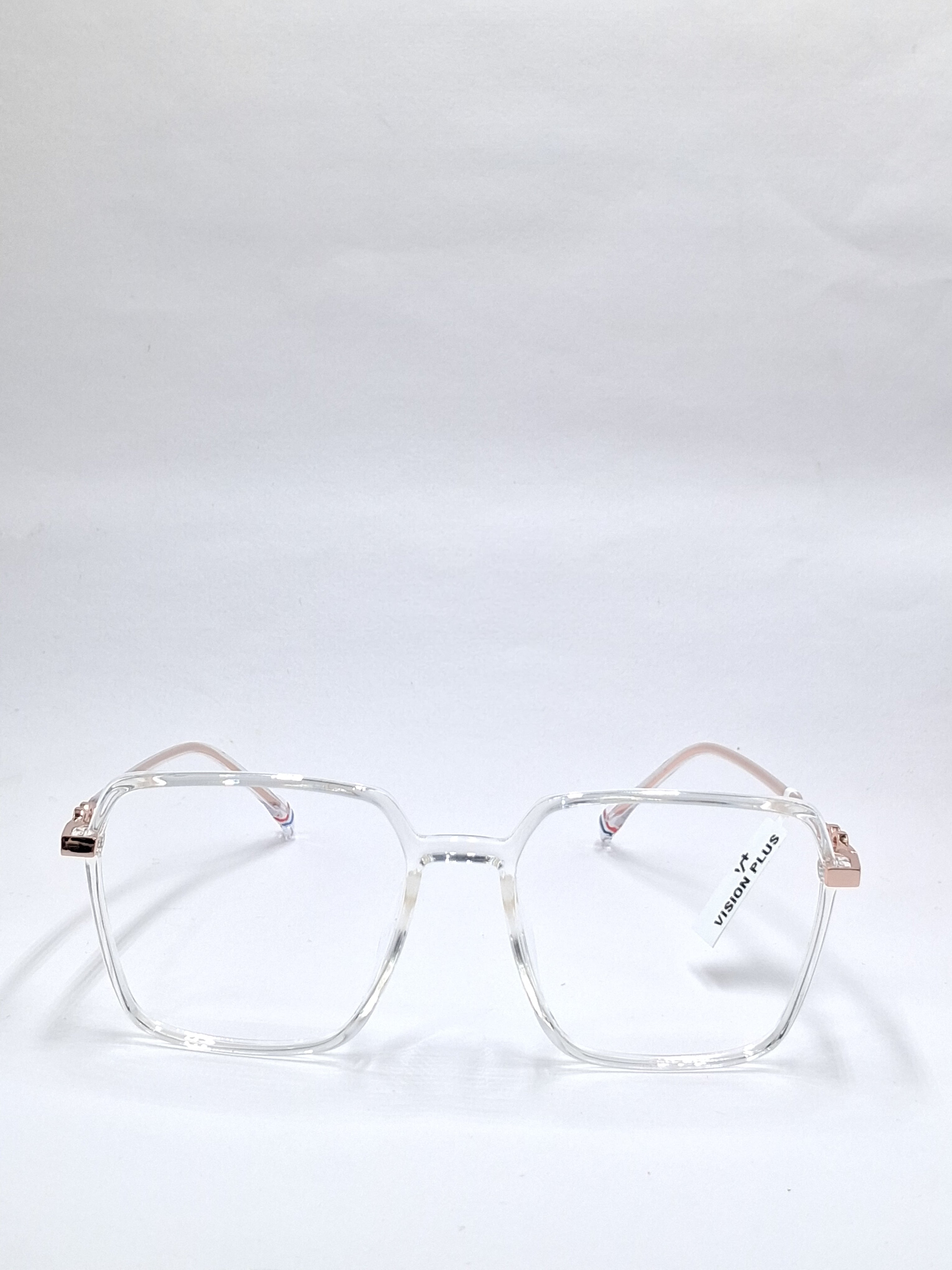vision plus clear and gold metal stick frame