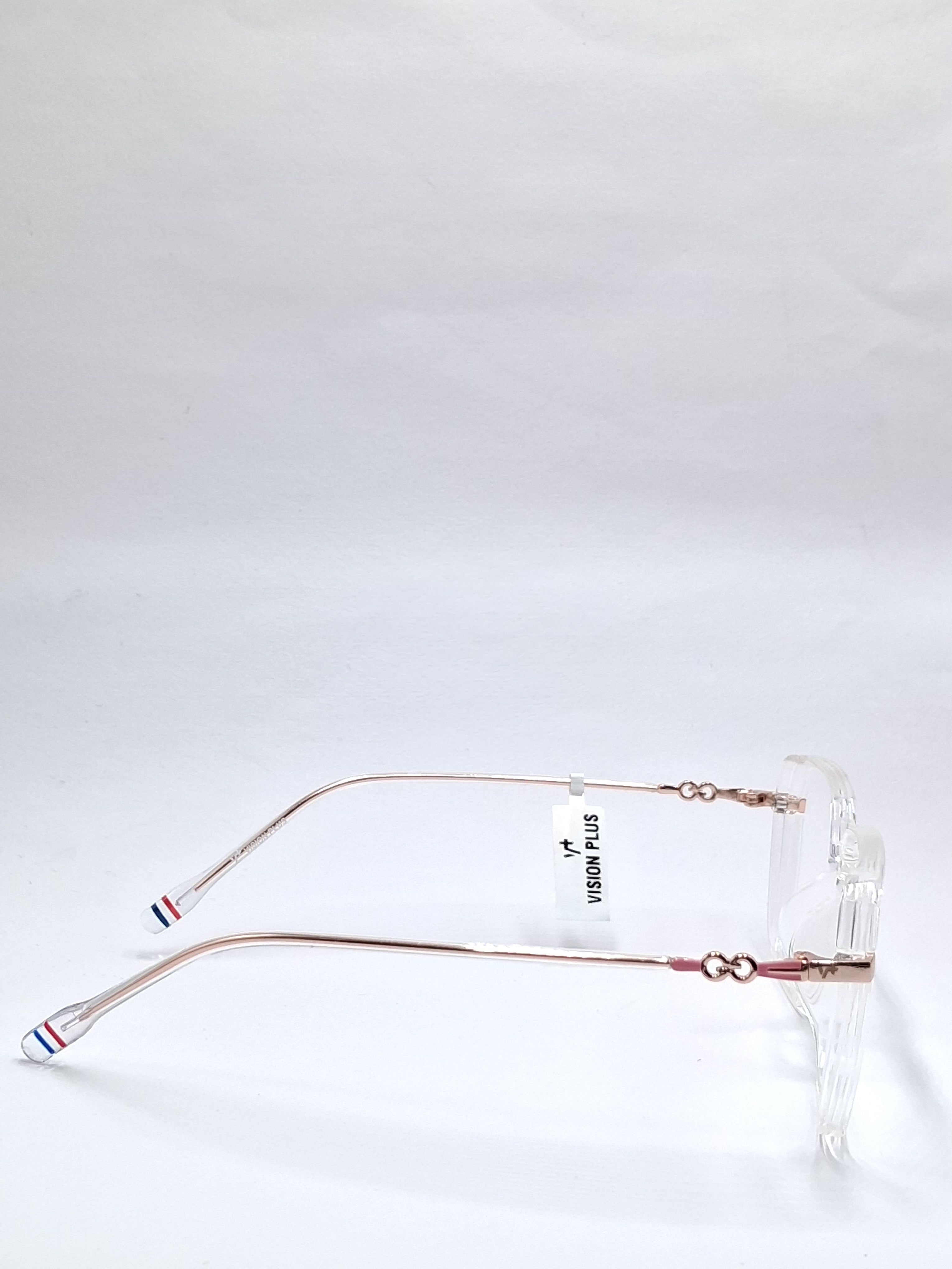 vision plus clear and gold metal stick frame