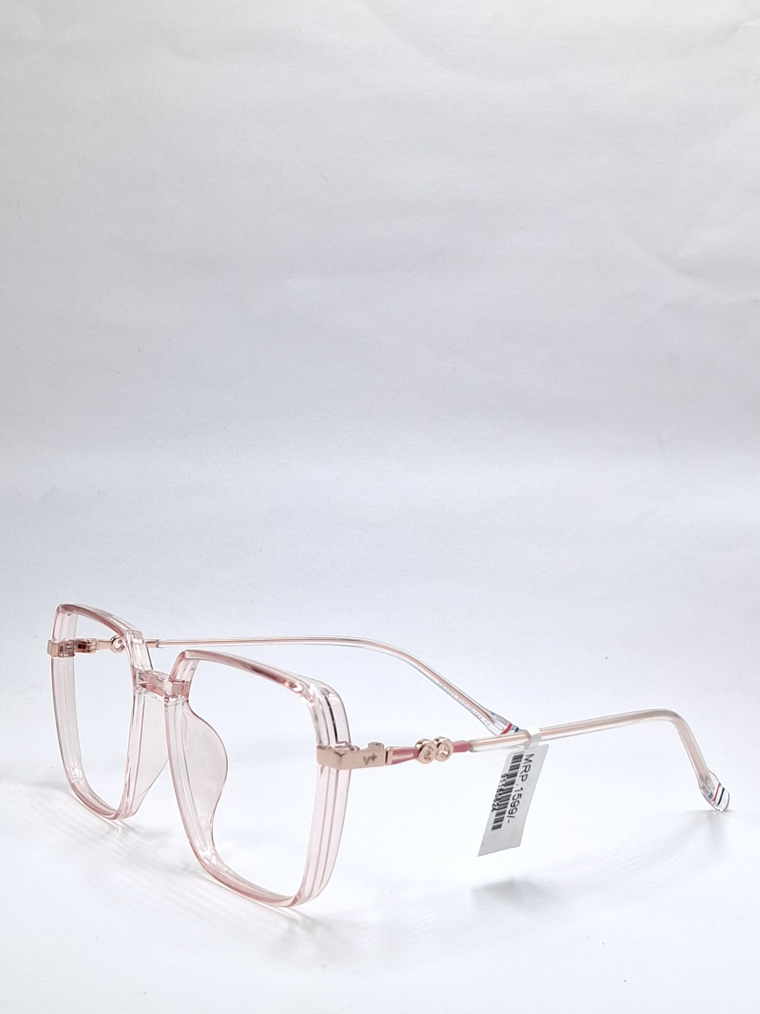 vision plus crystal light pink with metal stick frame