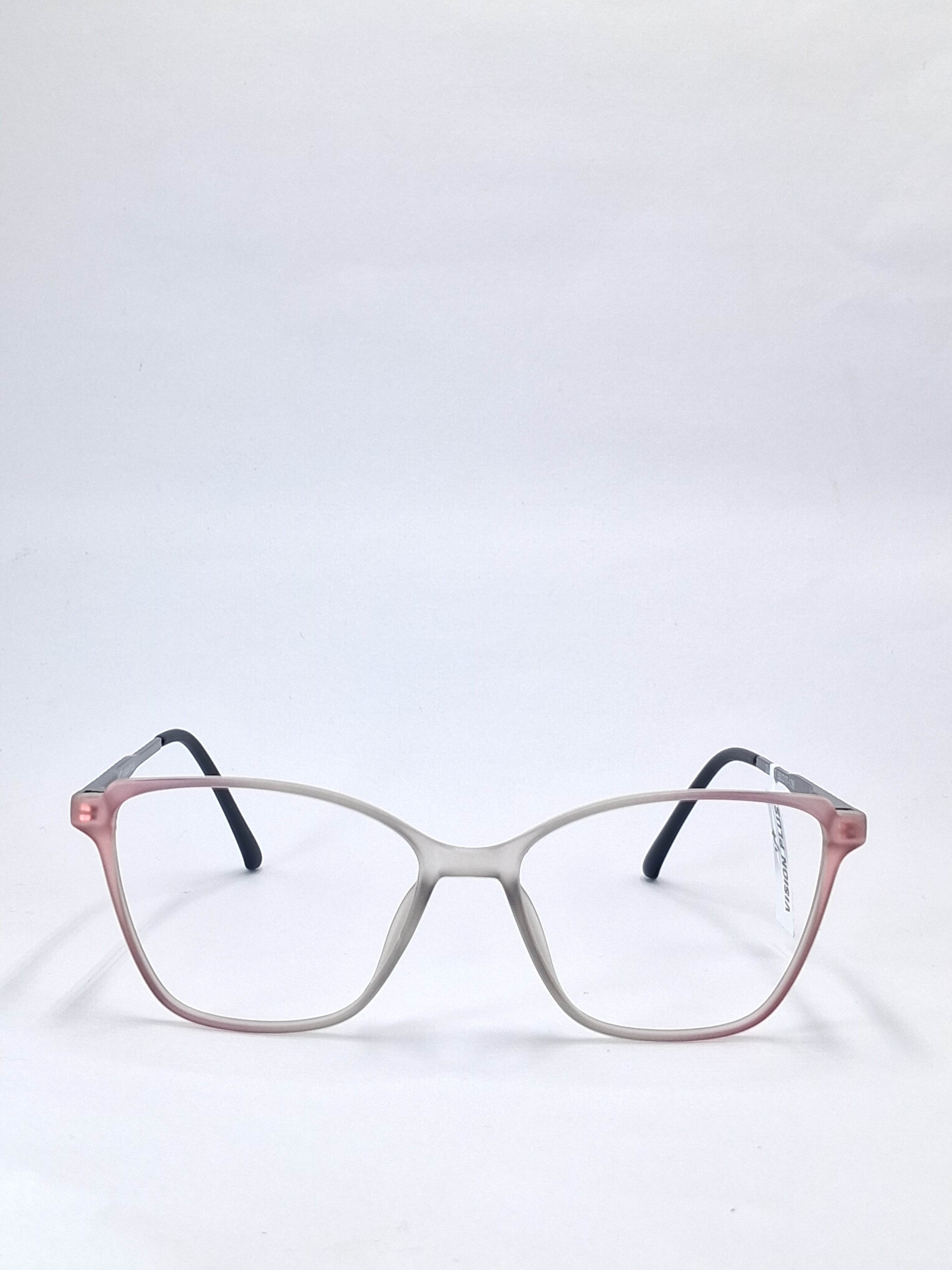 vision plus matte crystal gray and pink with metal stick frame
