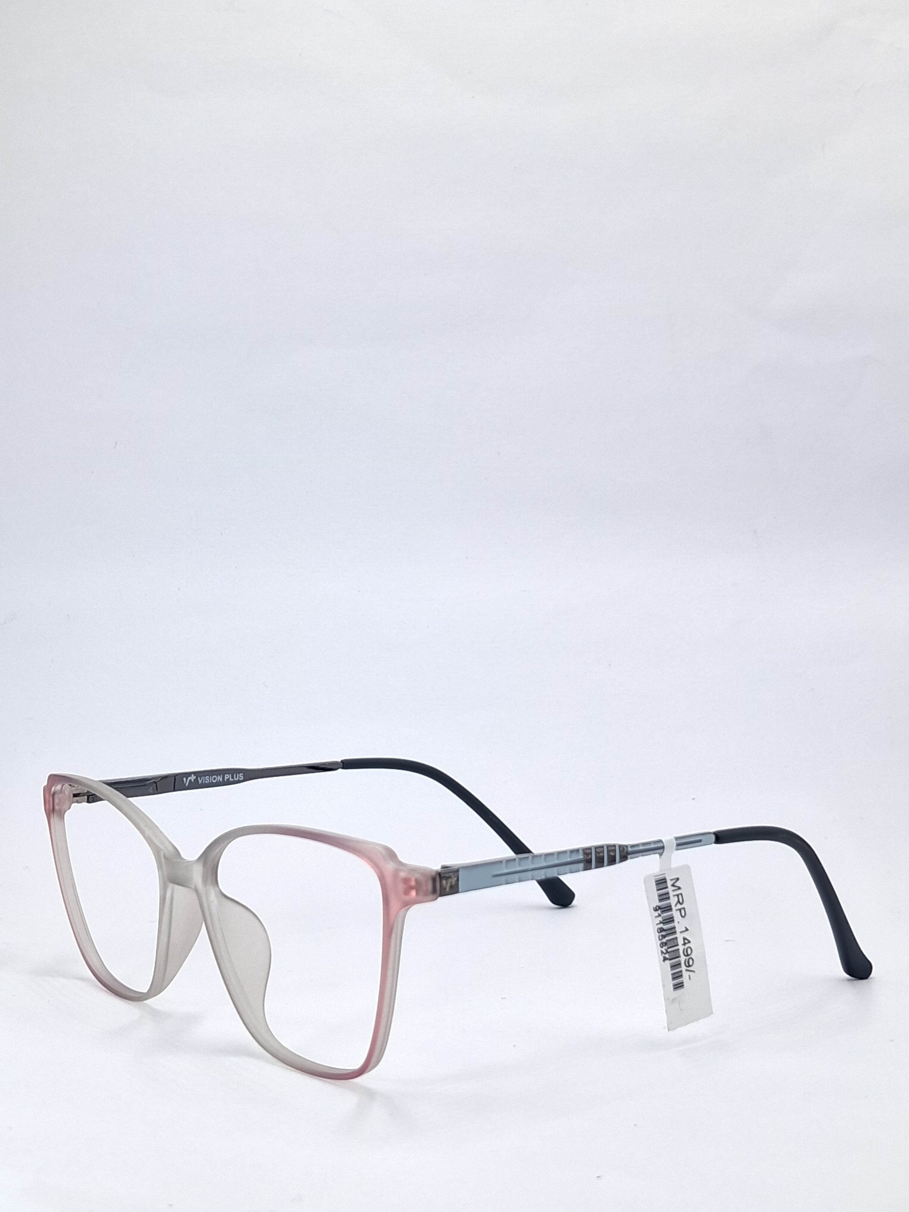 vision plus matte crystal gray and pink with metal stick frame