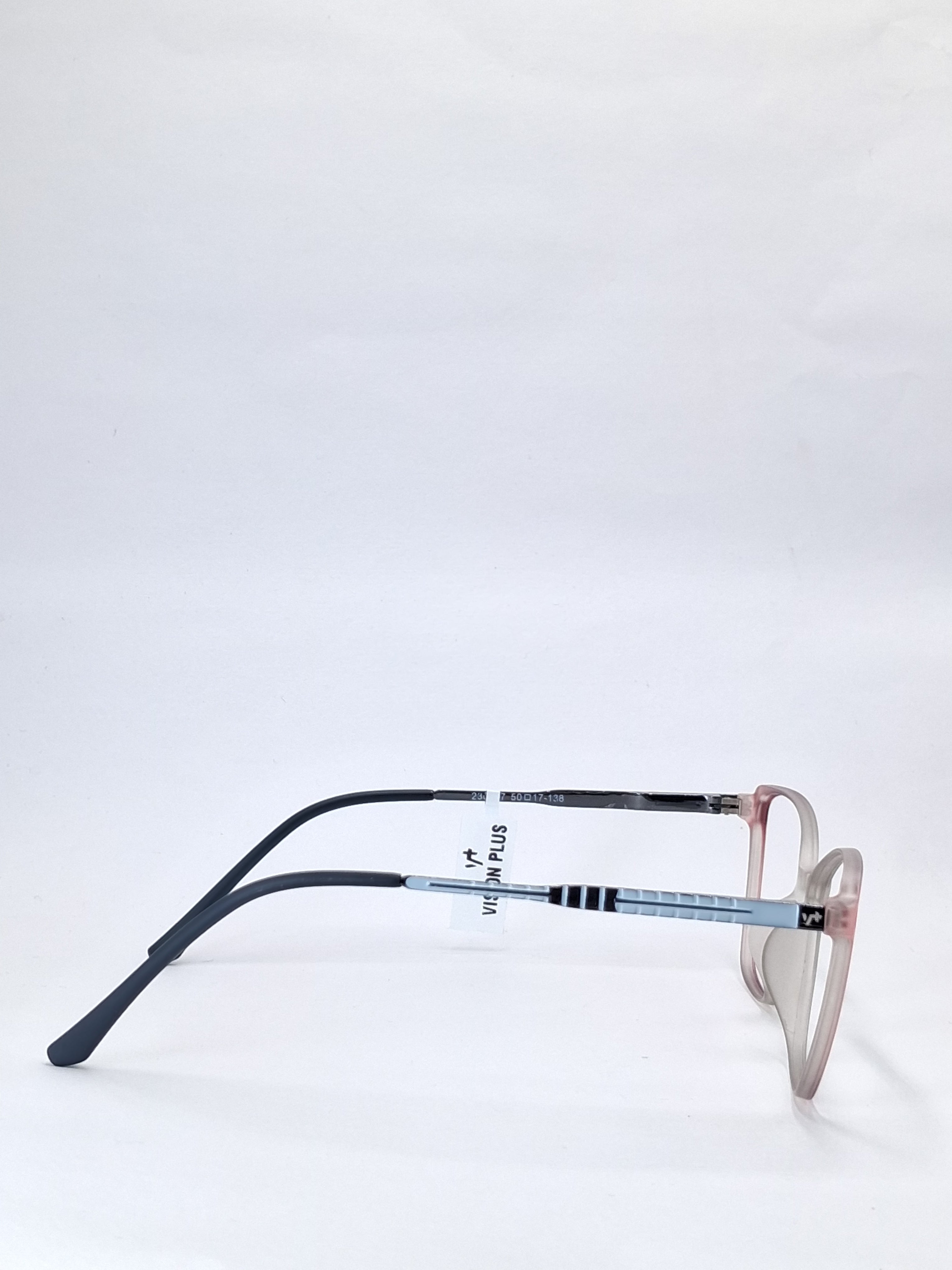 vision plus matte crystal gray and pink with metal stick frame