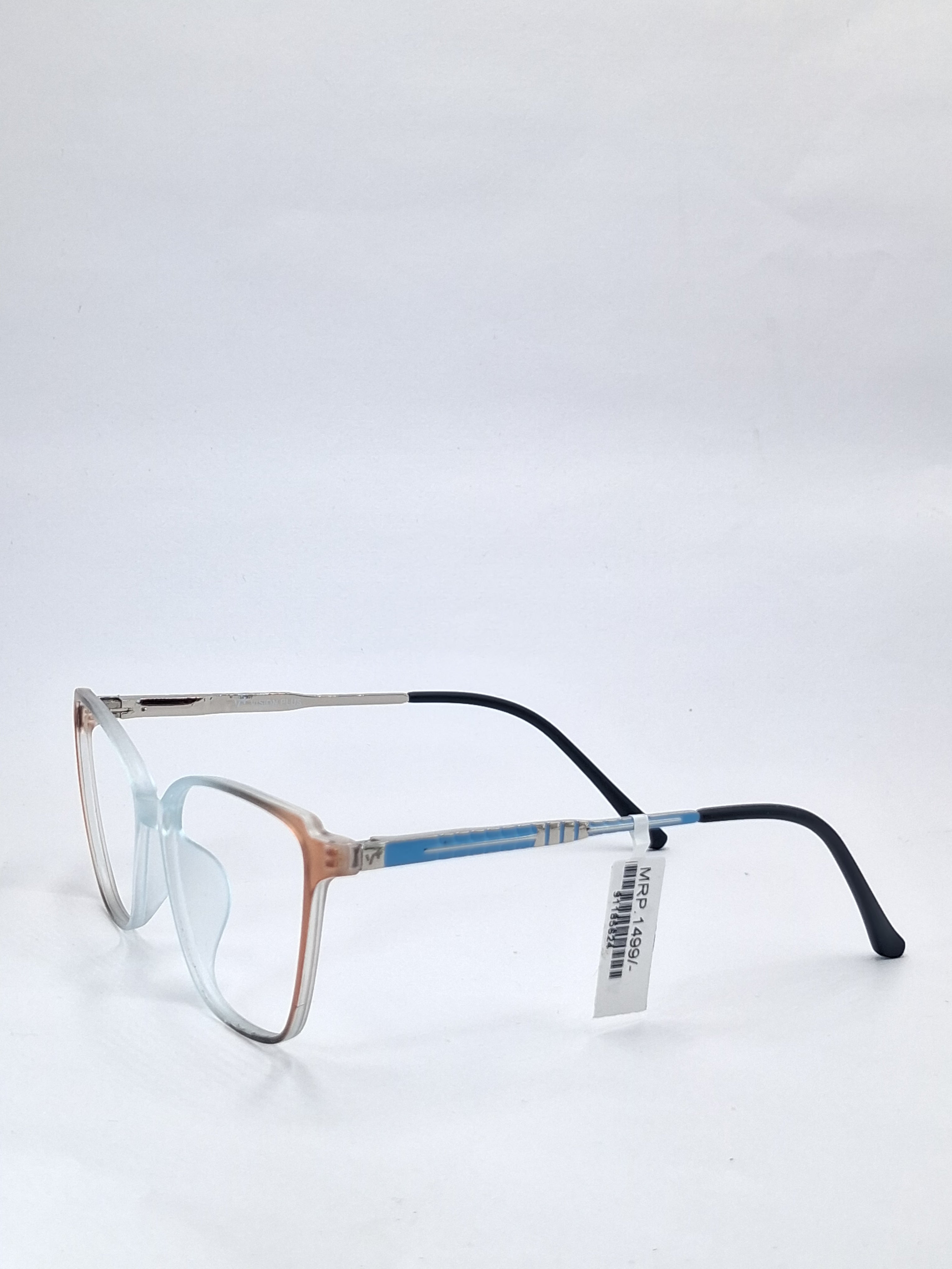 vision plus matte brown with light blue with metal stick frame