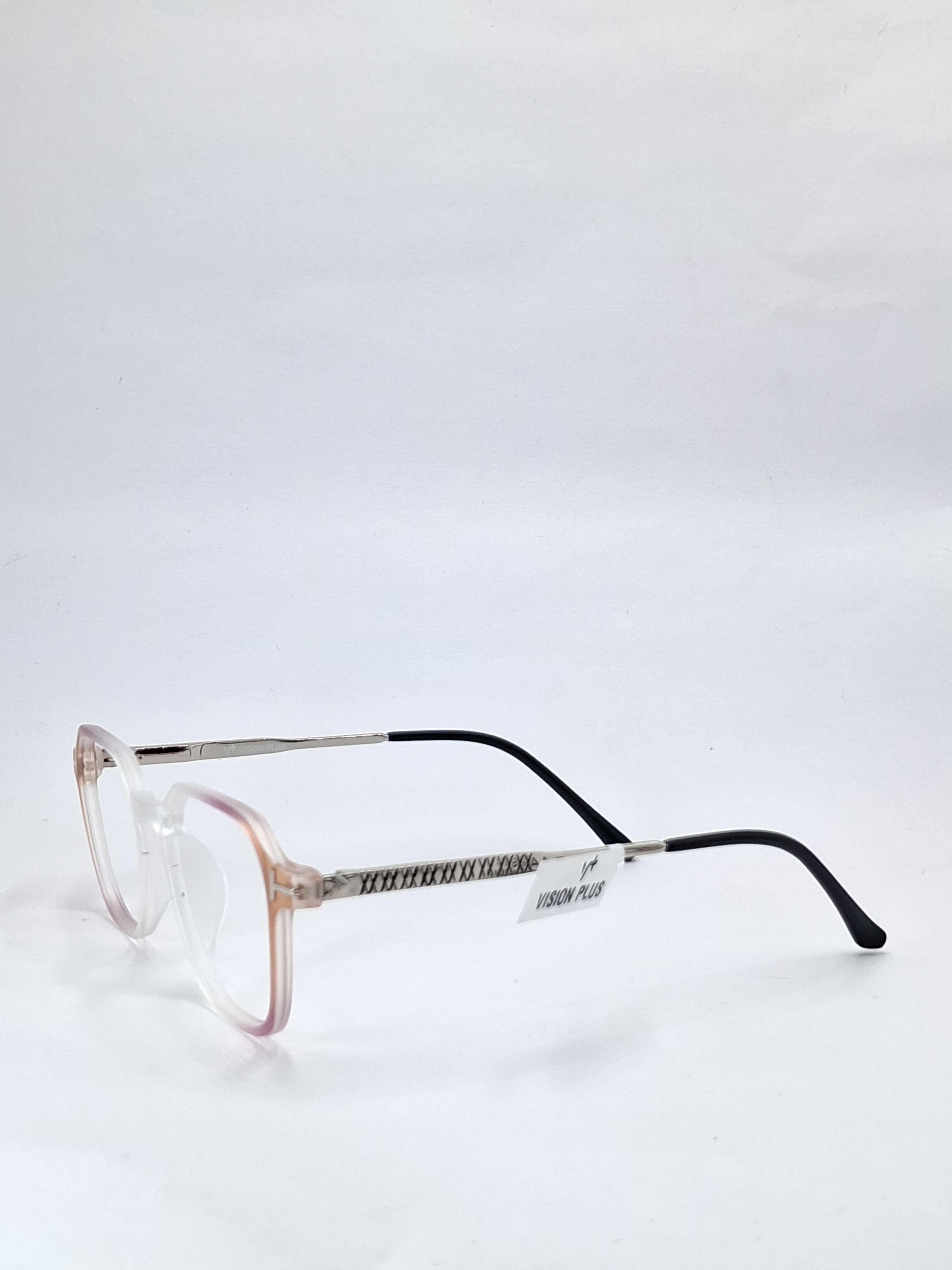 vision plus duale tone matte crystal purple and brown with metal stick frame