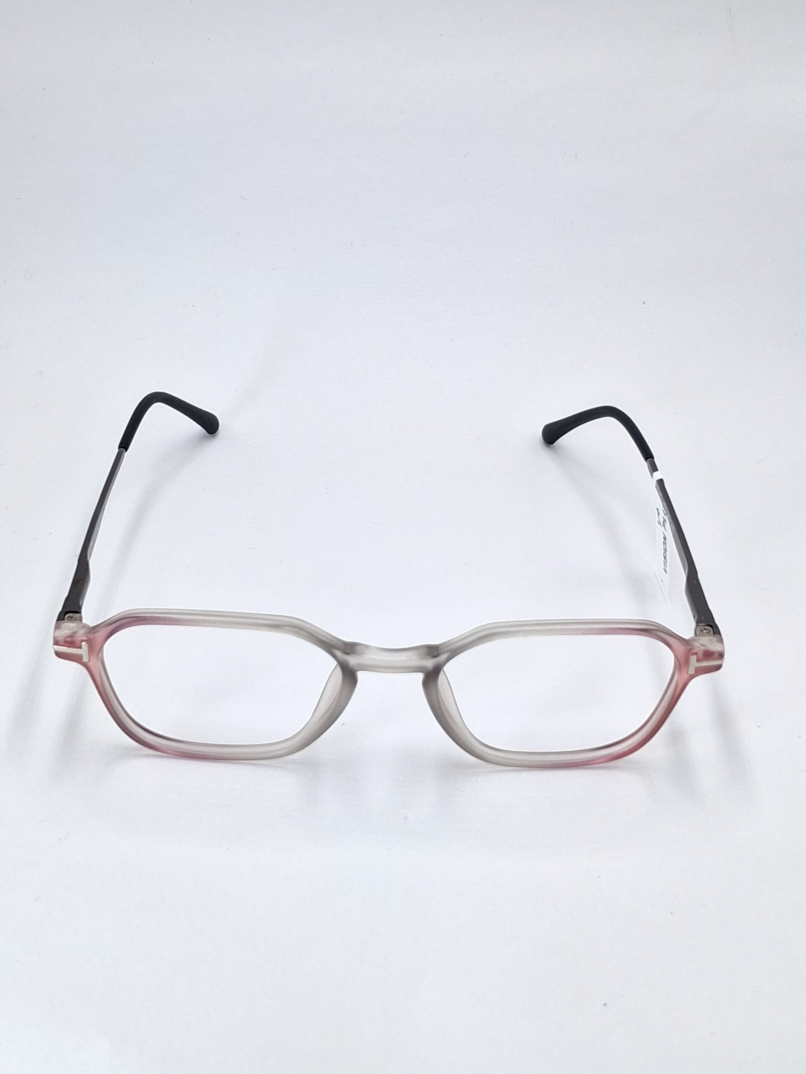 vision plus duale tone matte crystal peach and gray with metal stick frame
