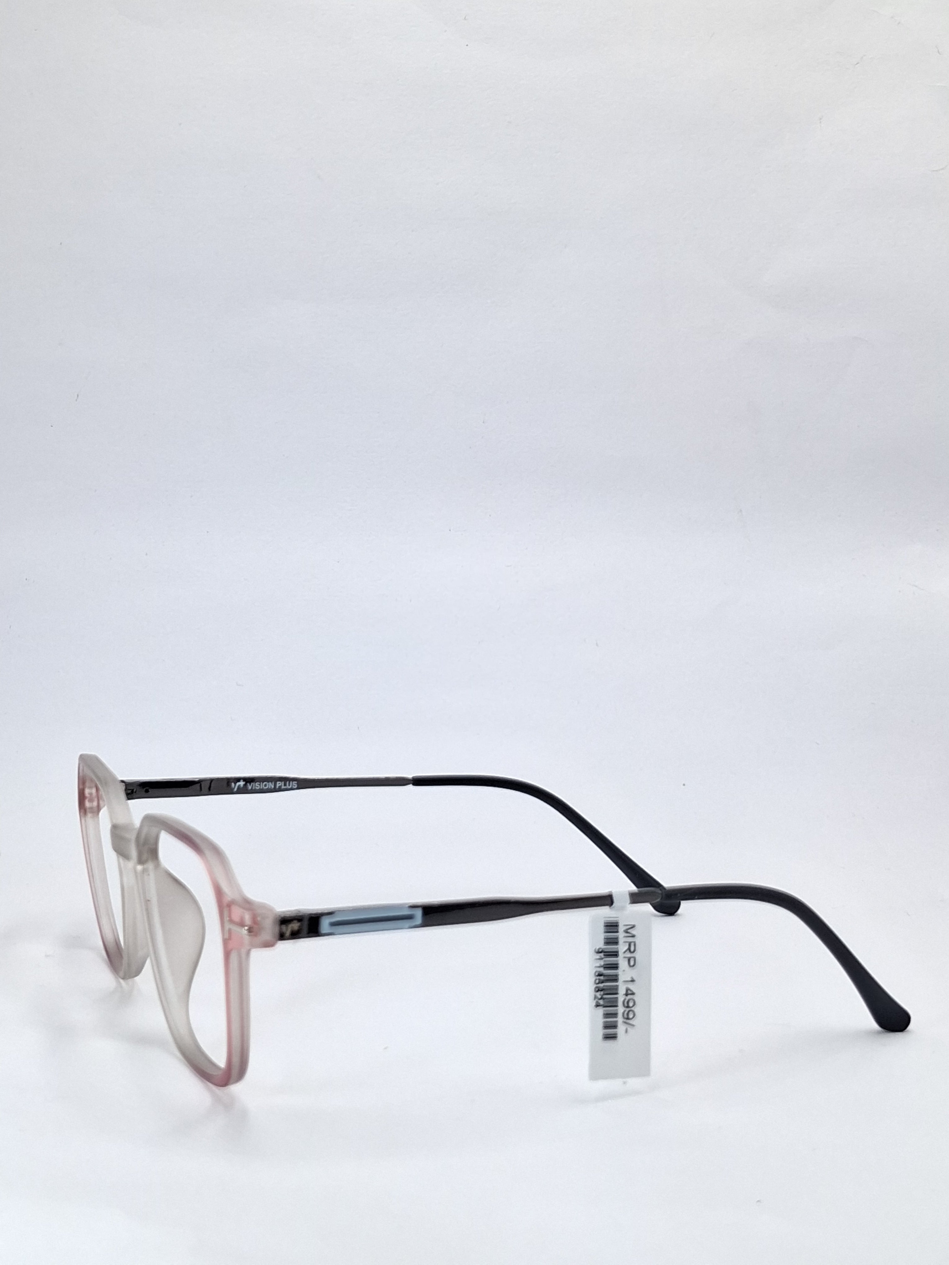 vision plus duale tone matte crystal peach and gray with metal stick frame