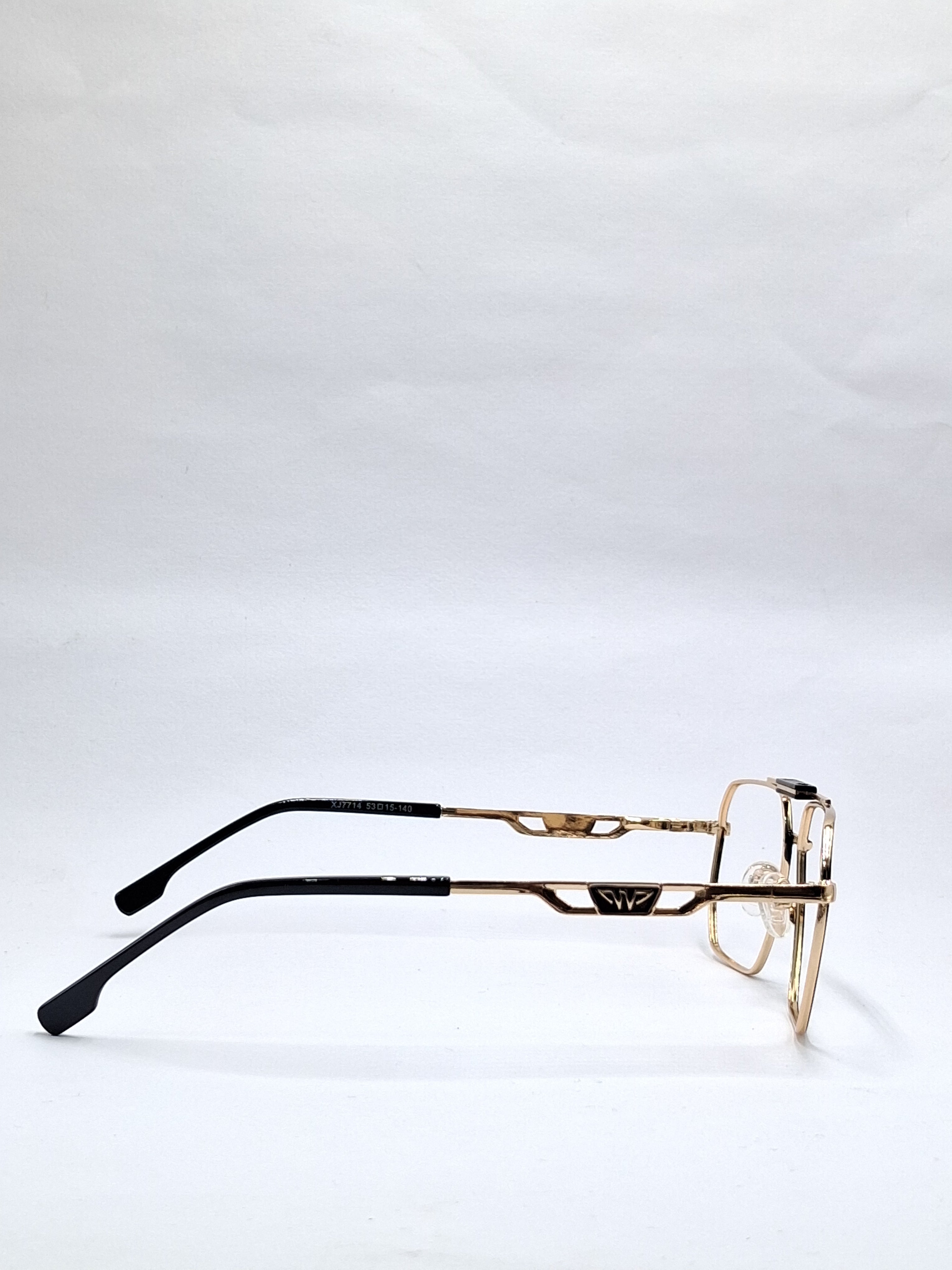 vision plus double bar black and gold metal frame