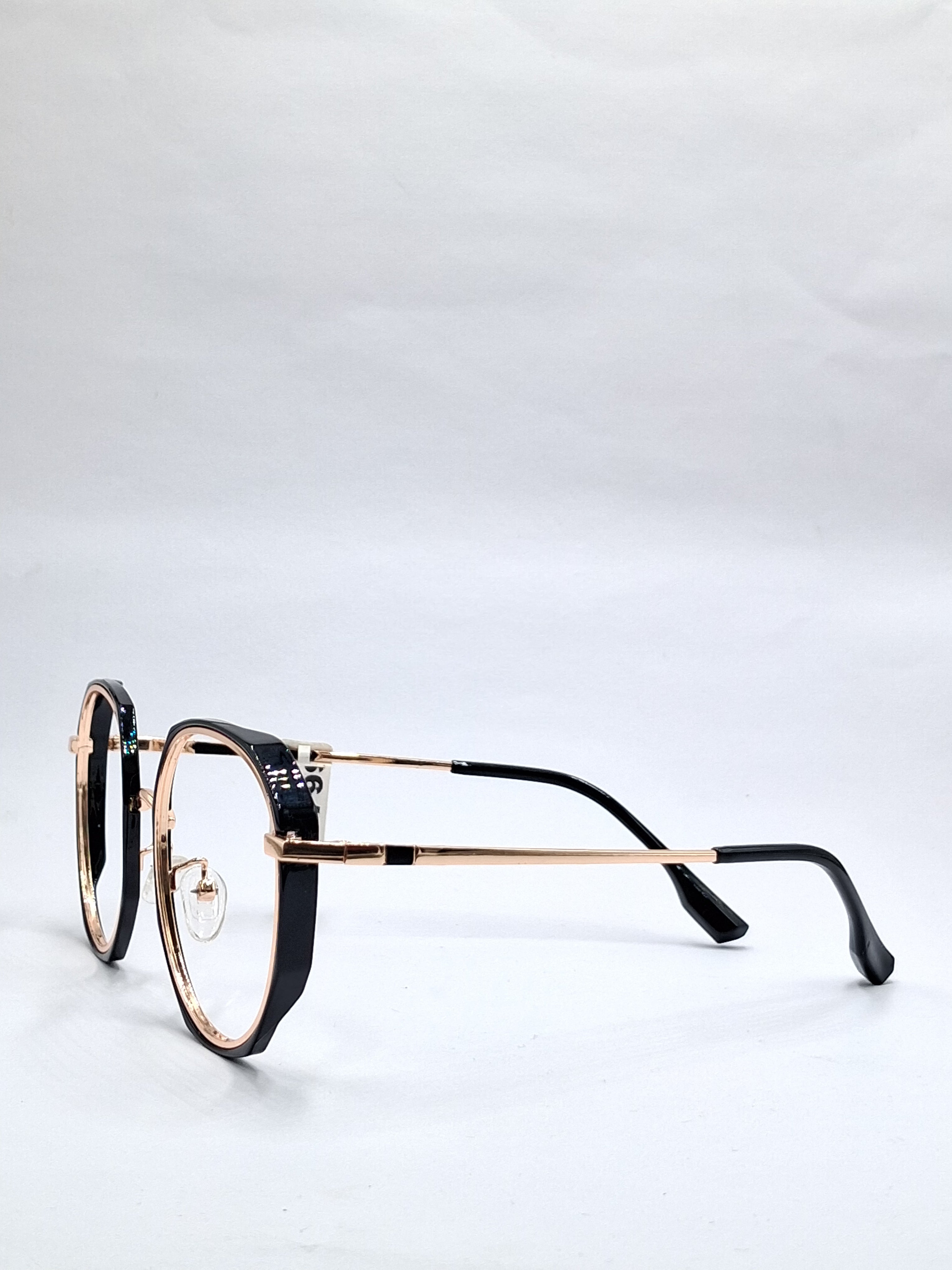 vision plus black and gold metal frame