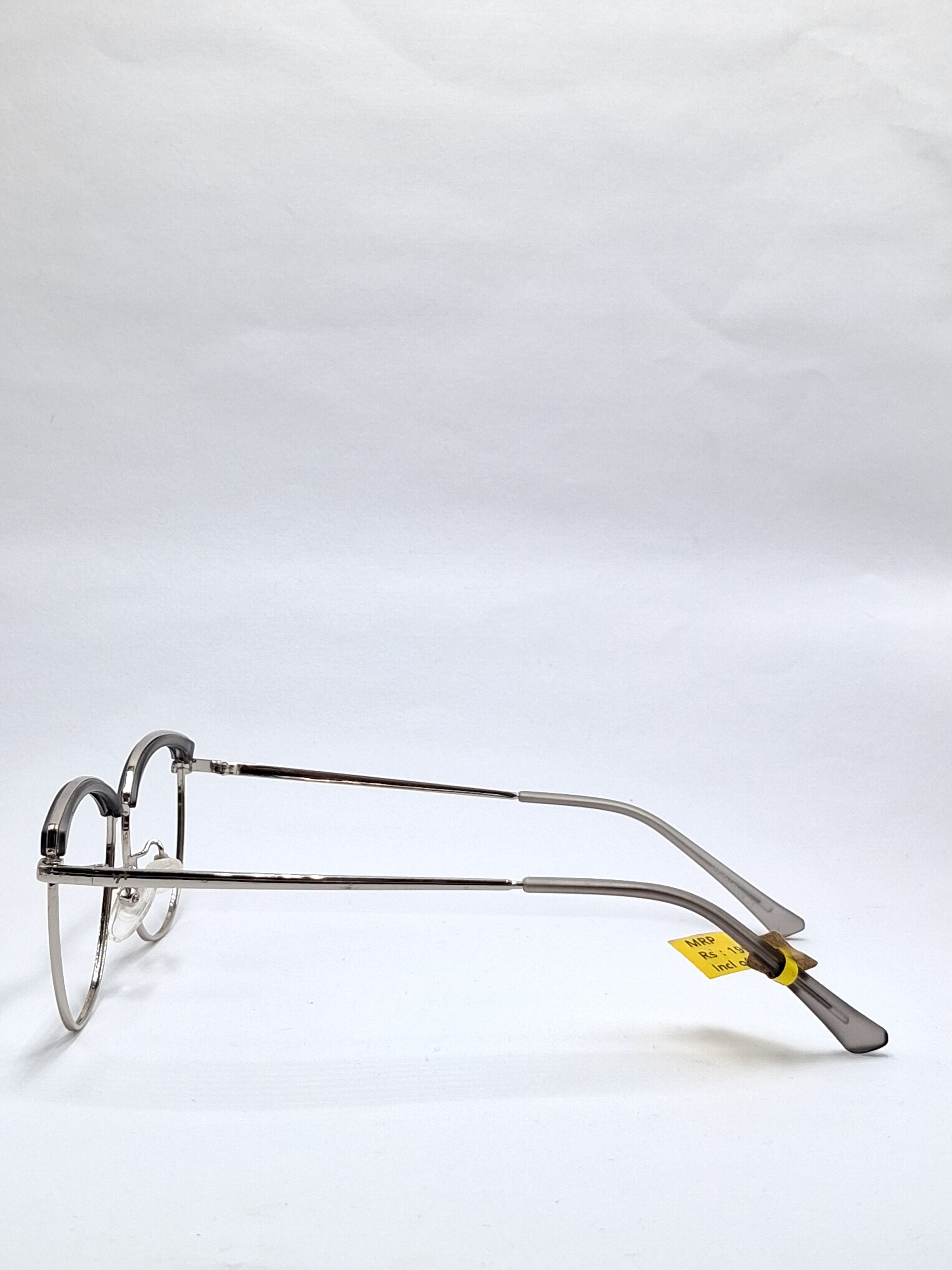 vision plus silver and matte gray metal frame