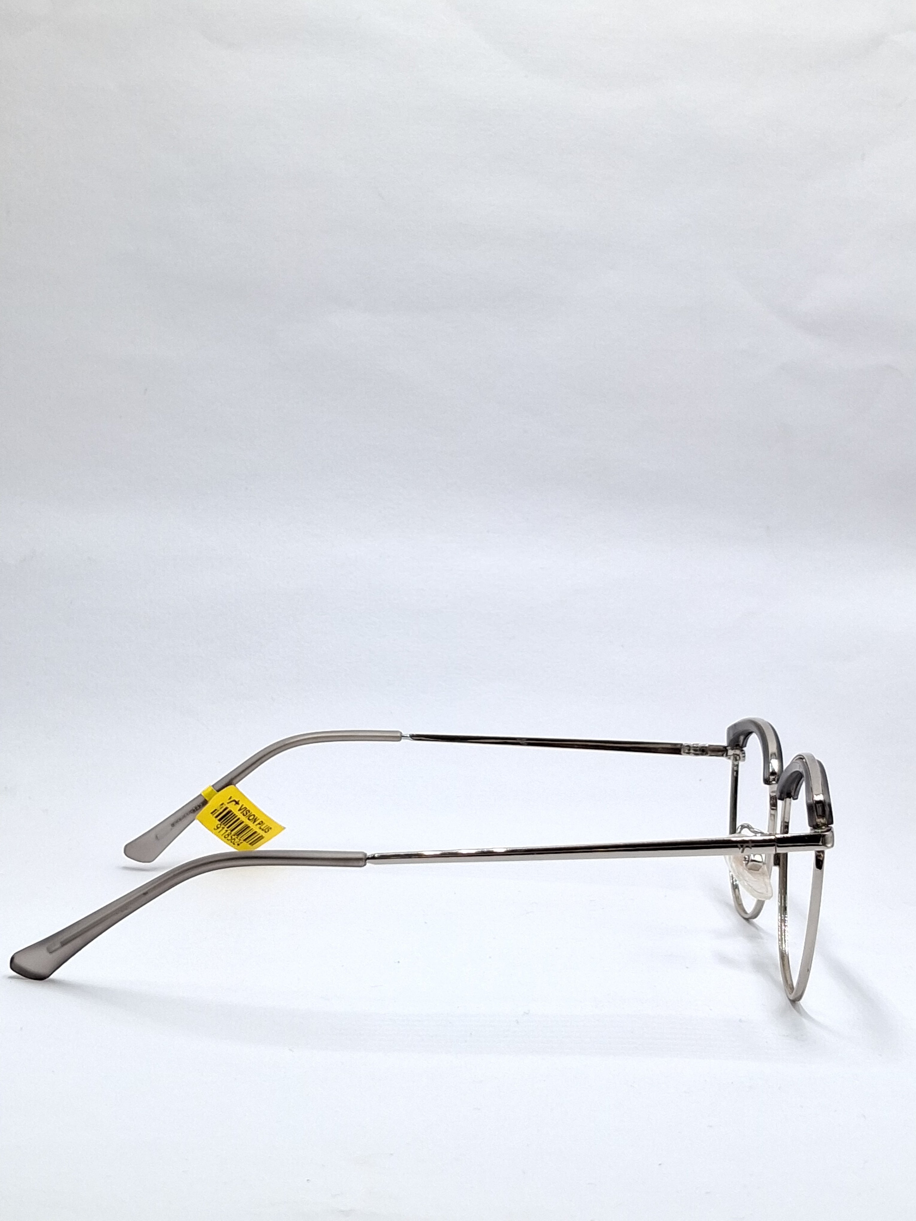 vision plus silver and matte gray metal frame