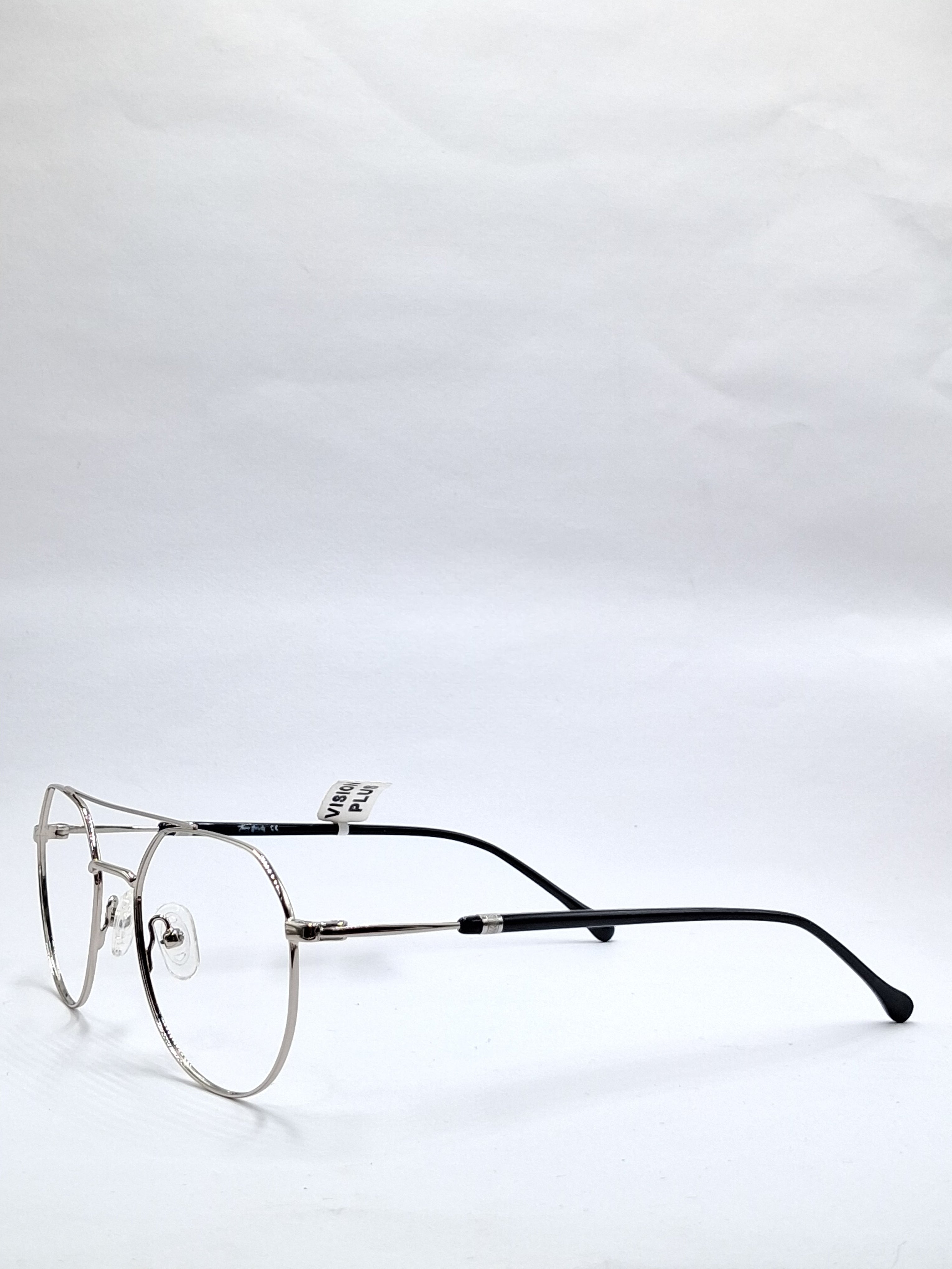 vision plus silver metal frame