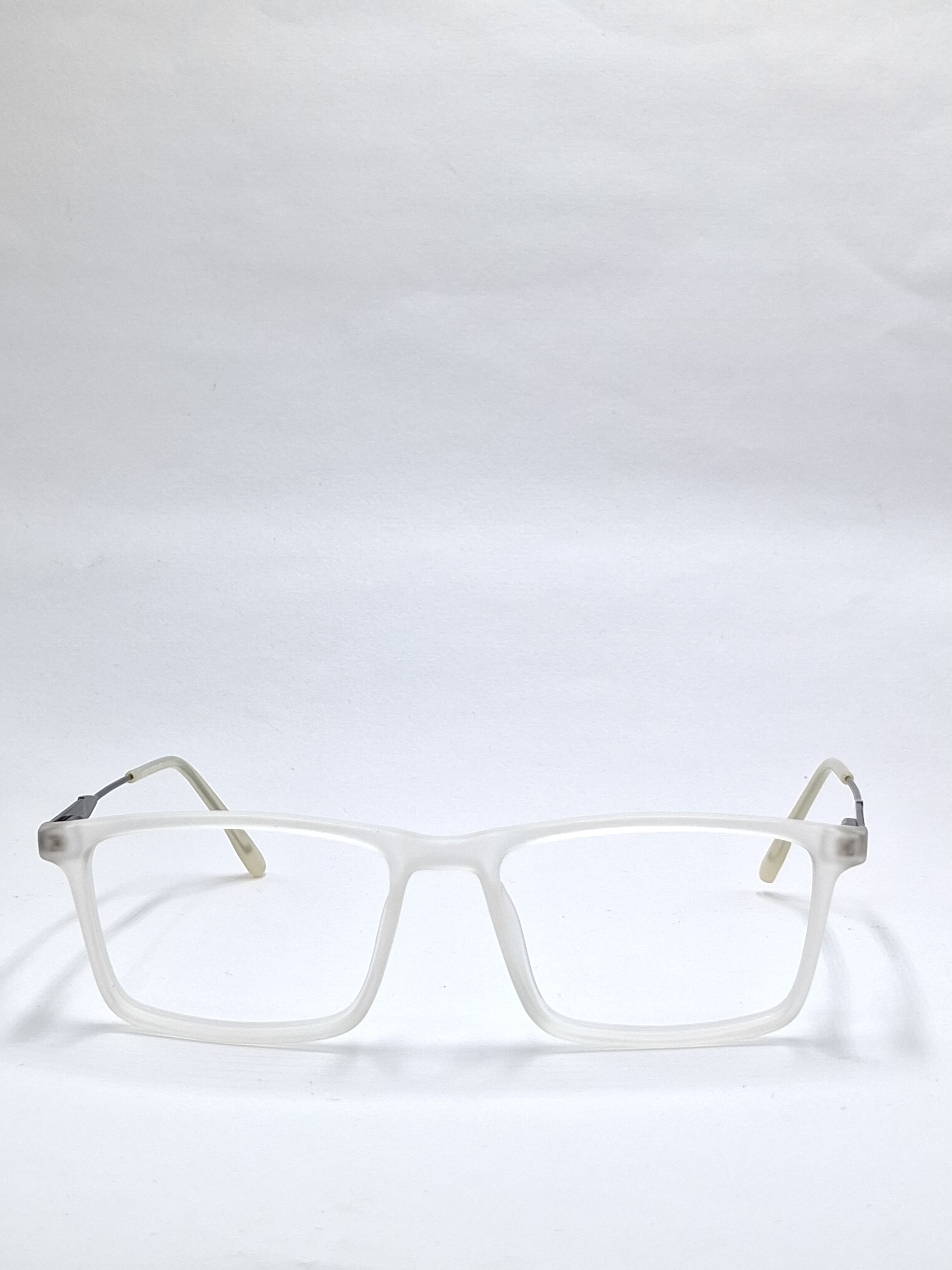 vision plus matte crystal white with black metal stick frame