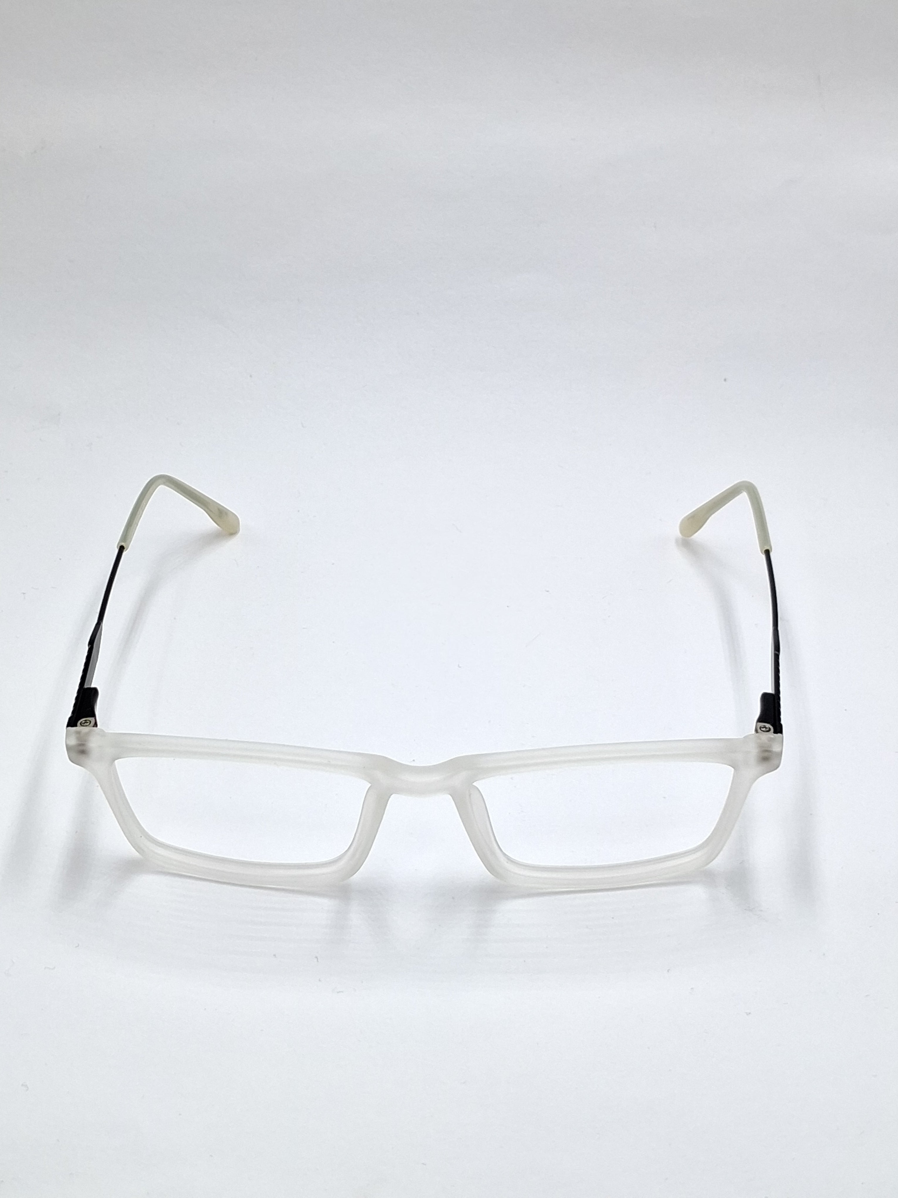 vision plus matte crystal white with black metal stick frame