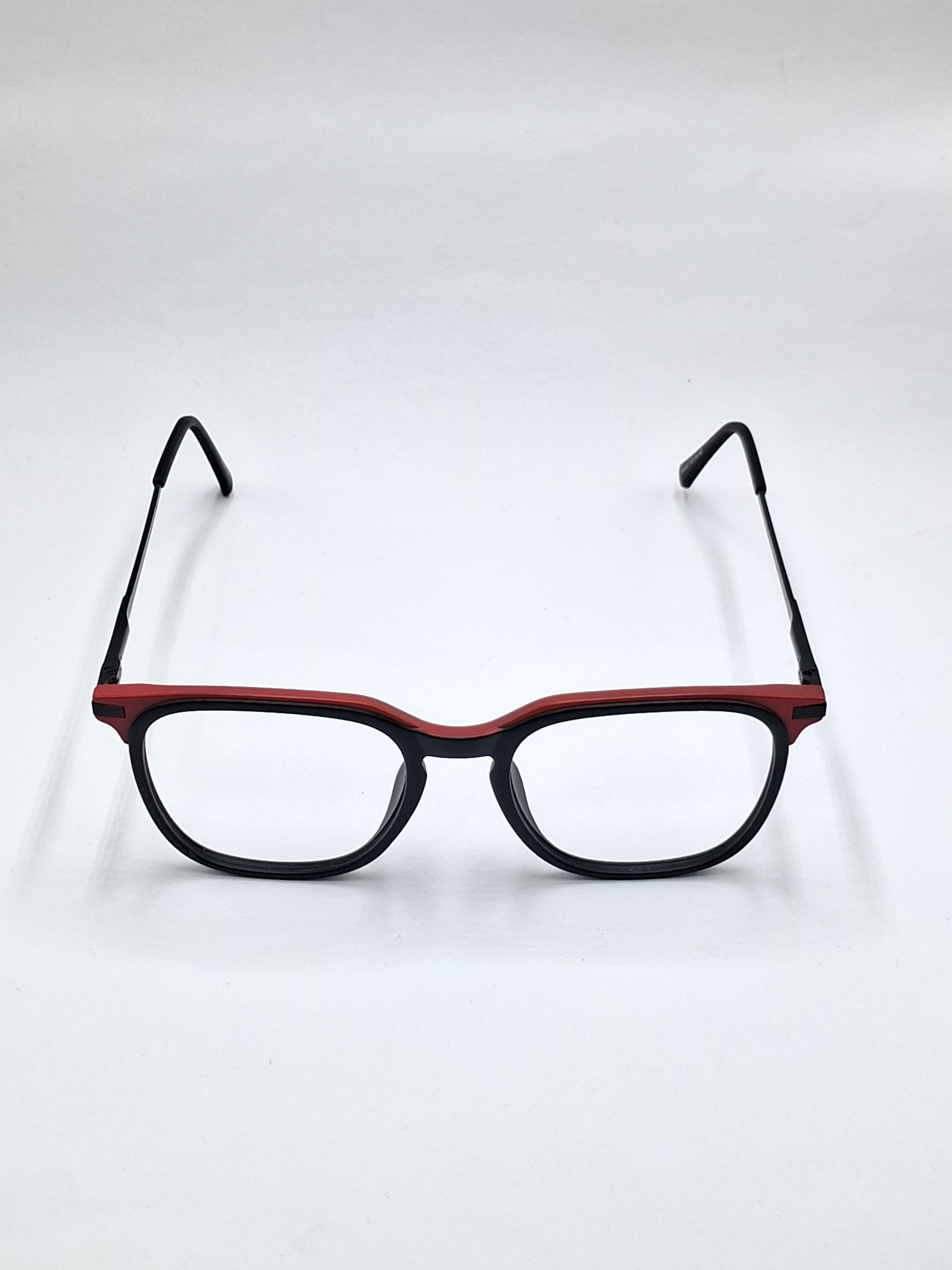 vision plus matte black and red metal stick frame