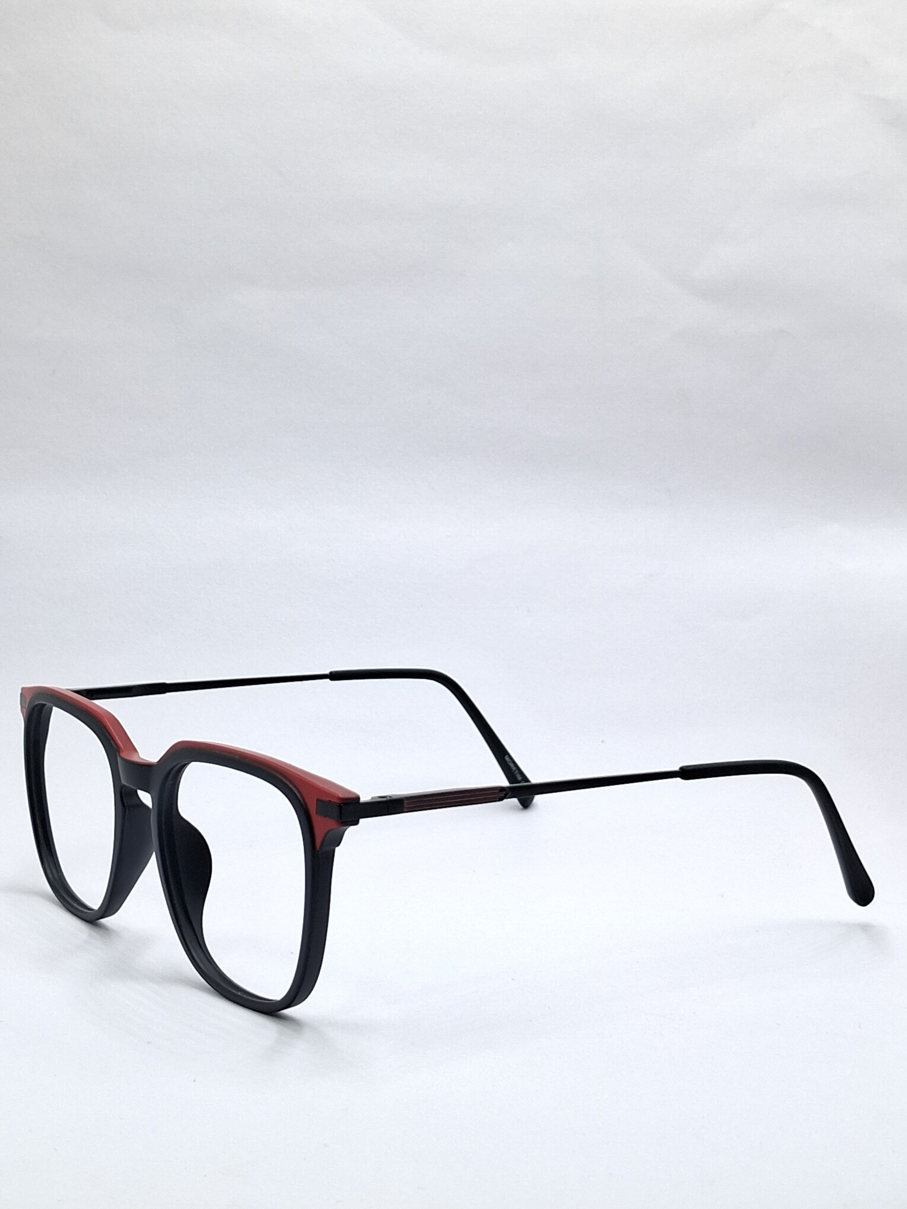 vision plus matte black and red metal stick frame
