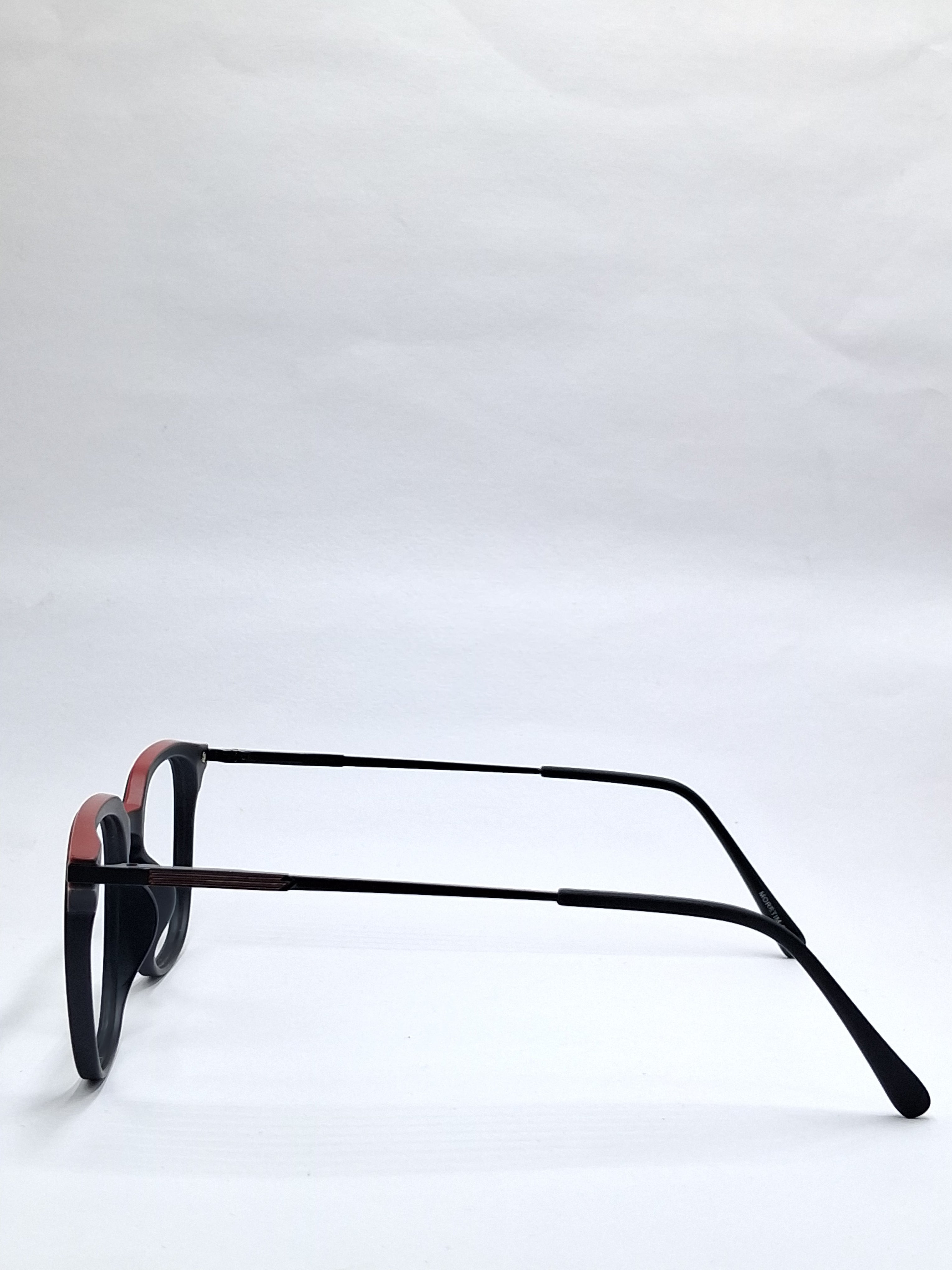 vision plus matte black and red metal stick frame