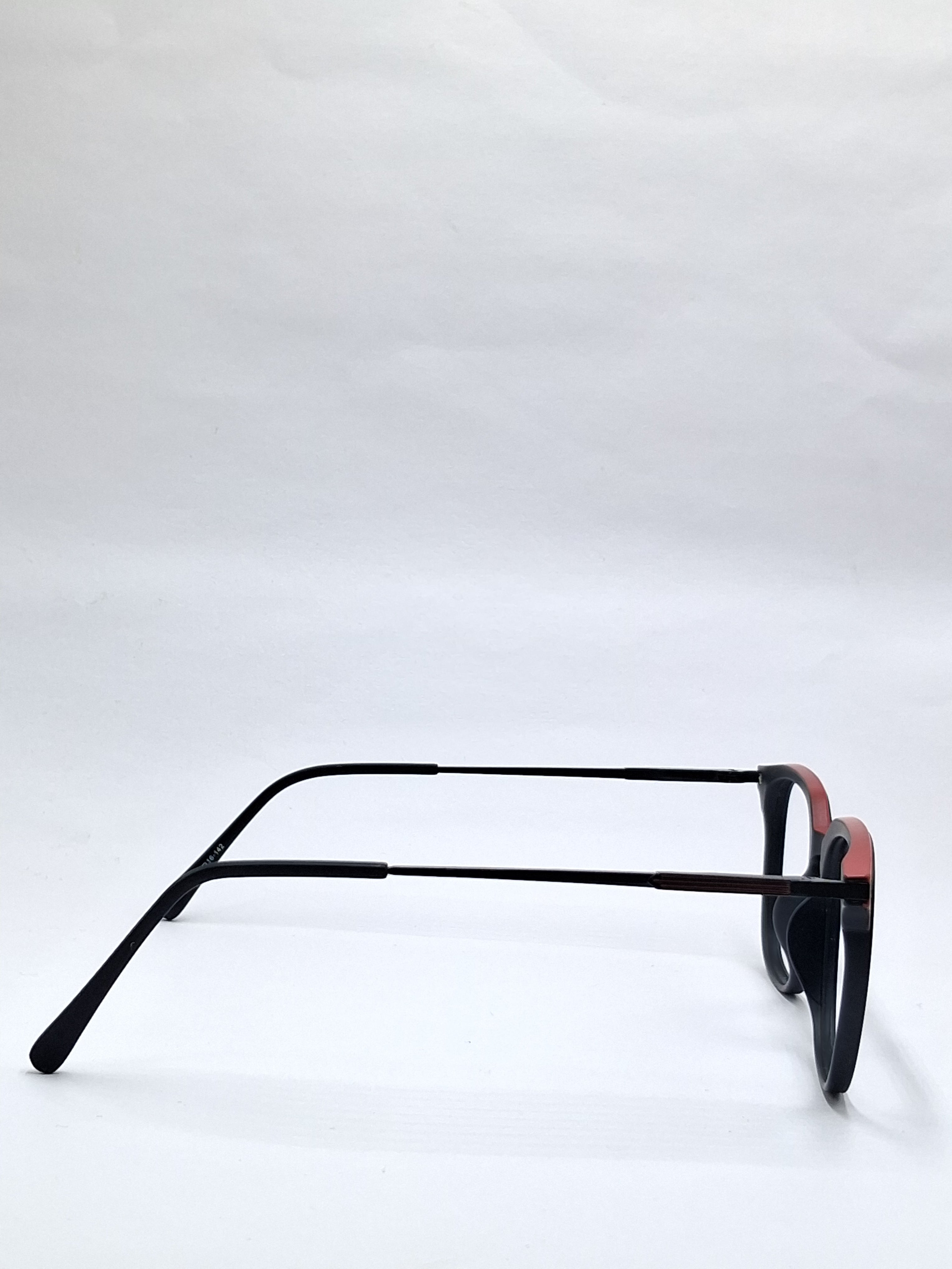 vision plus matte black and red metal stick frame