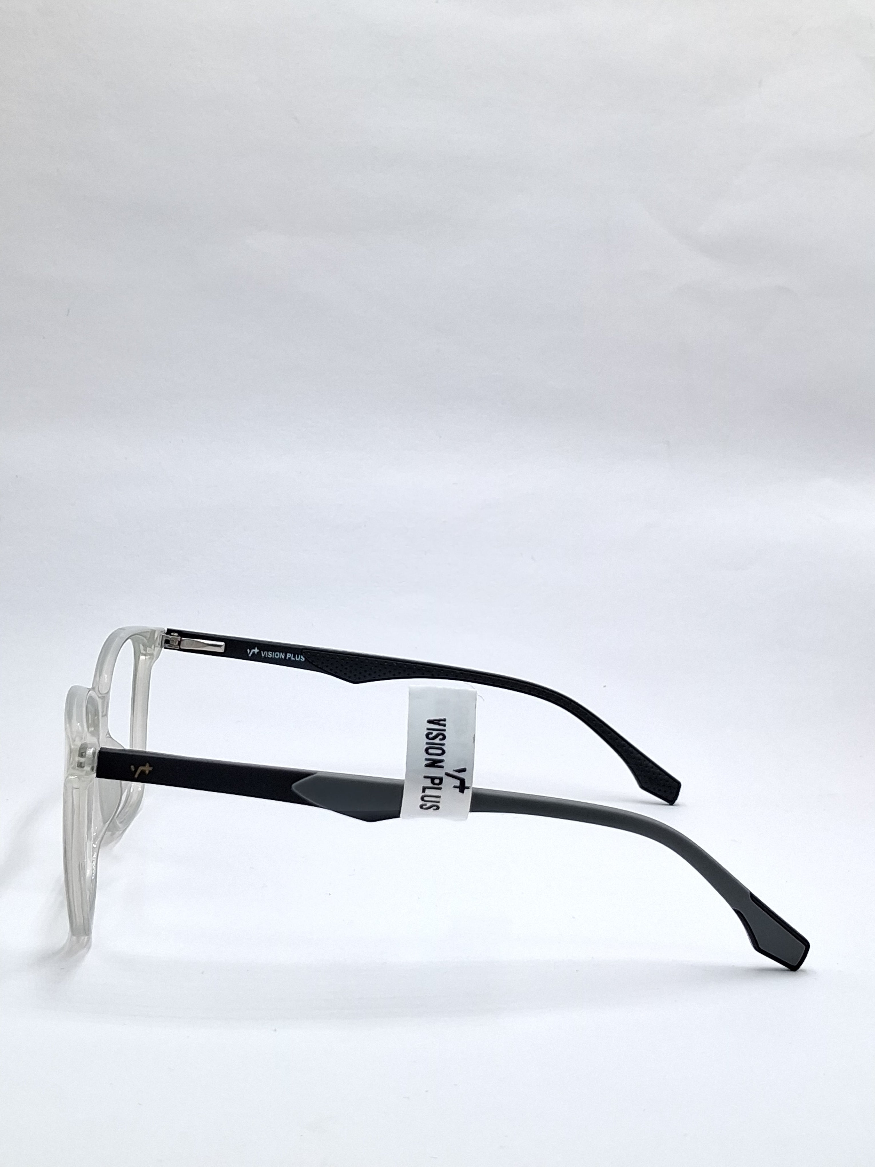 vision plus crystal gray with black stick frame