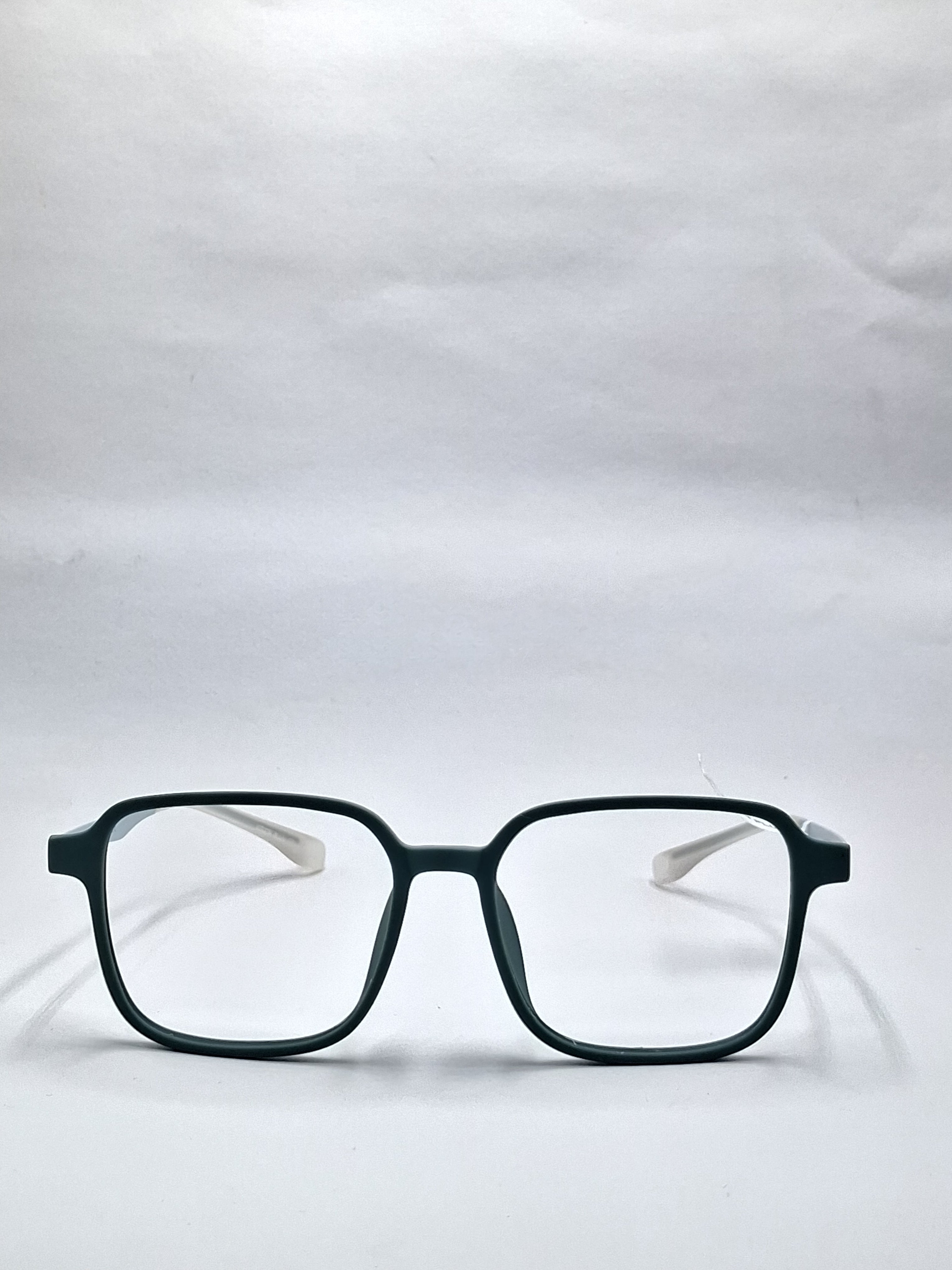 vision plus matte dark green with sky blue metal stick frame