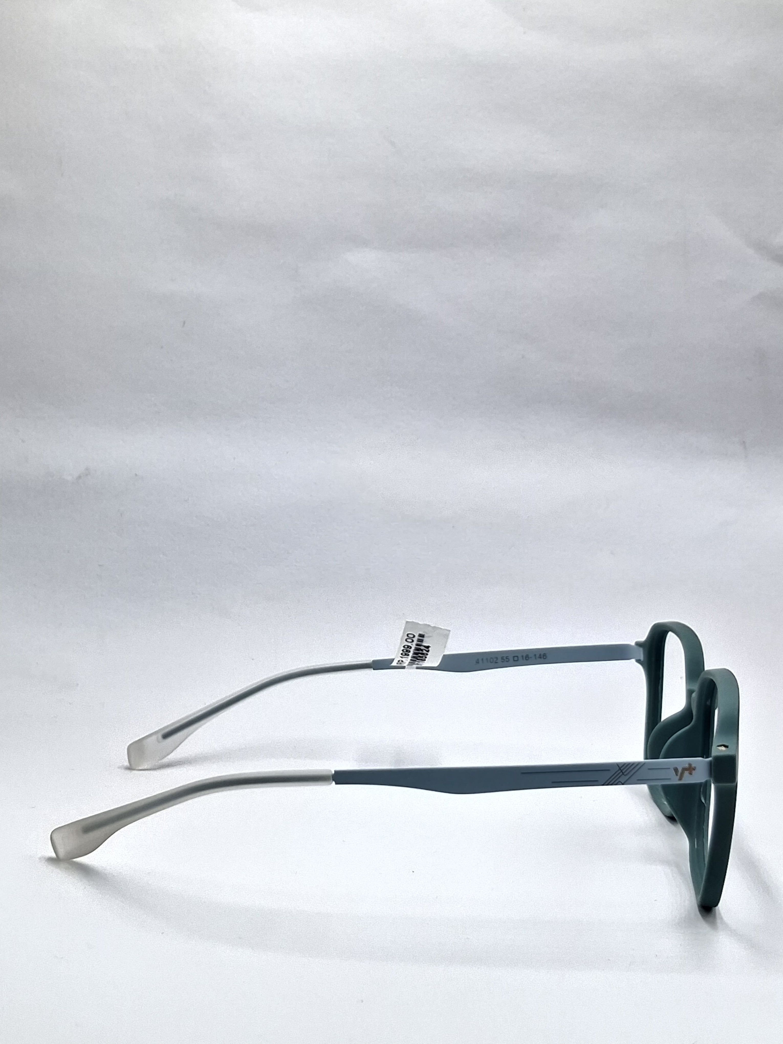 vision plus matte dark green with sky blue metal stick frame