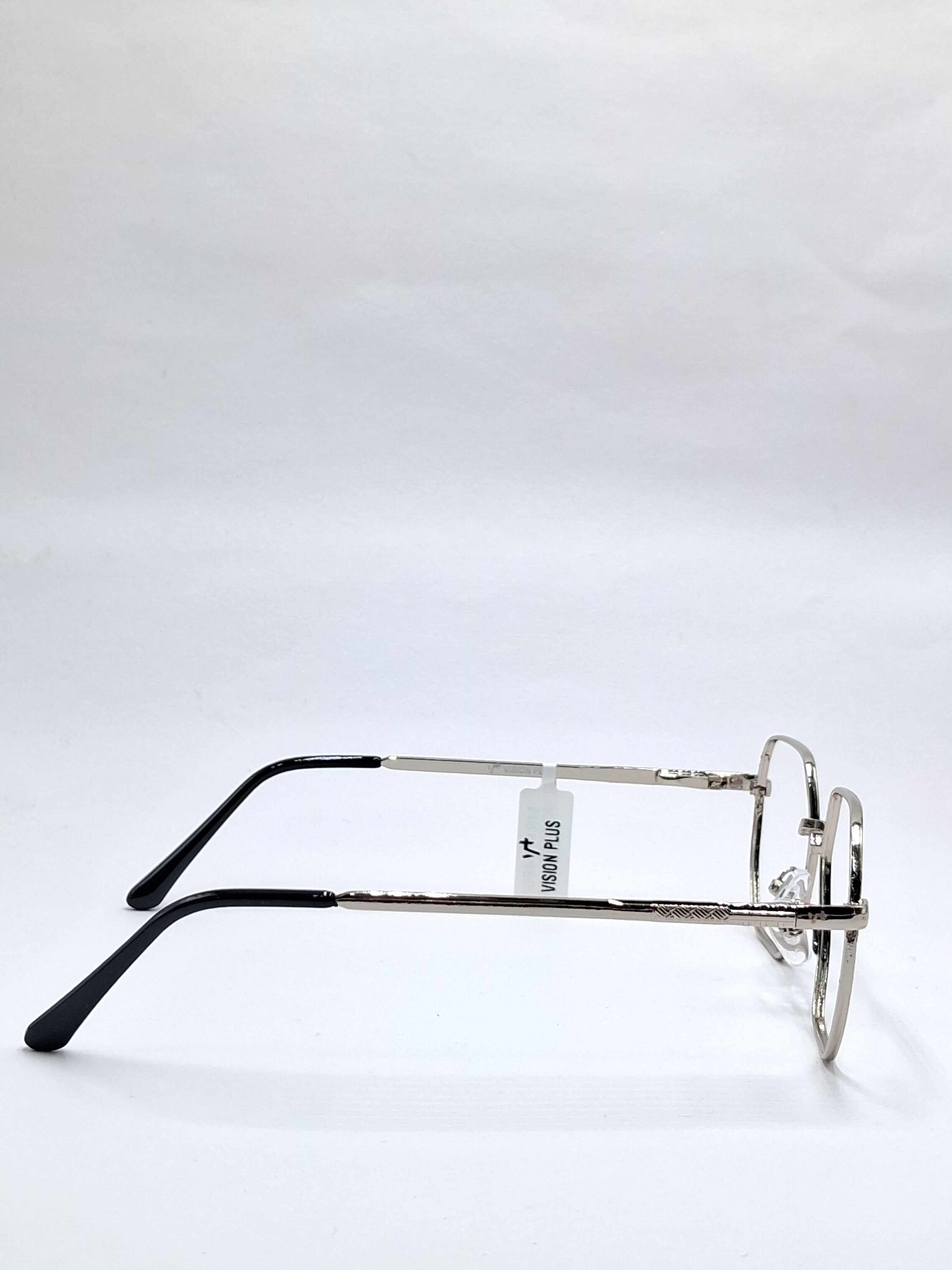 vision plus silver metal frame