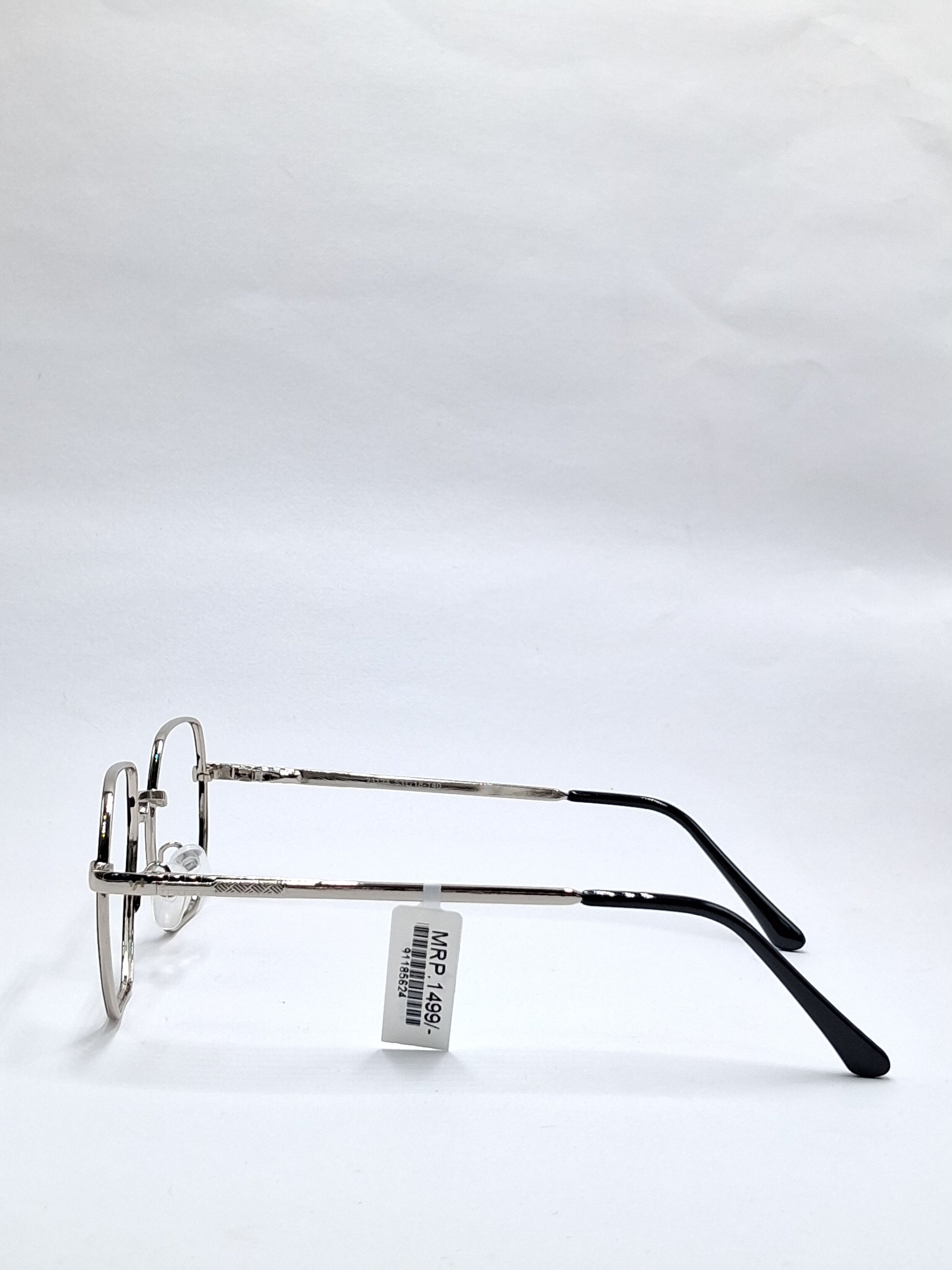 vision plus black and silver metal frame