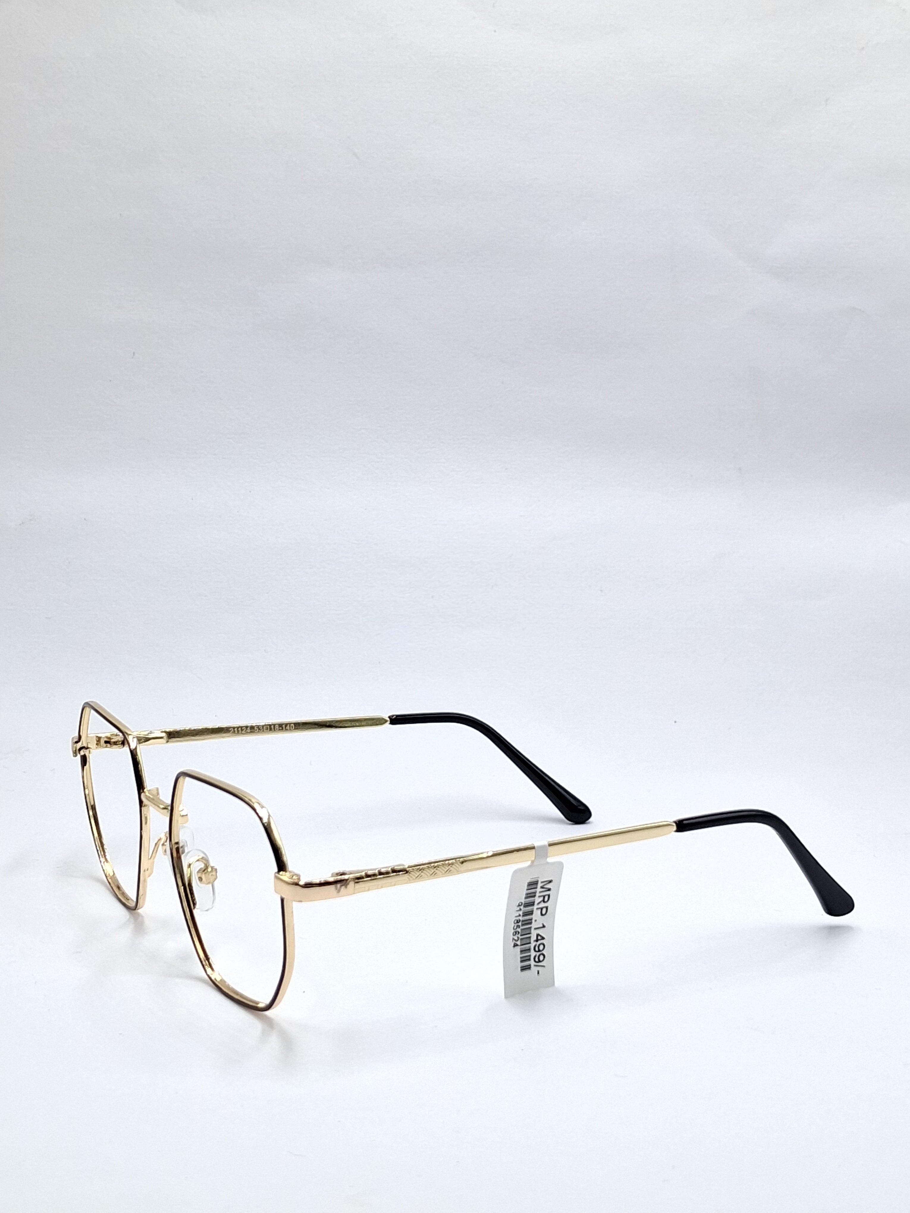vision plus black with gold metal frame