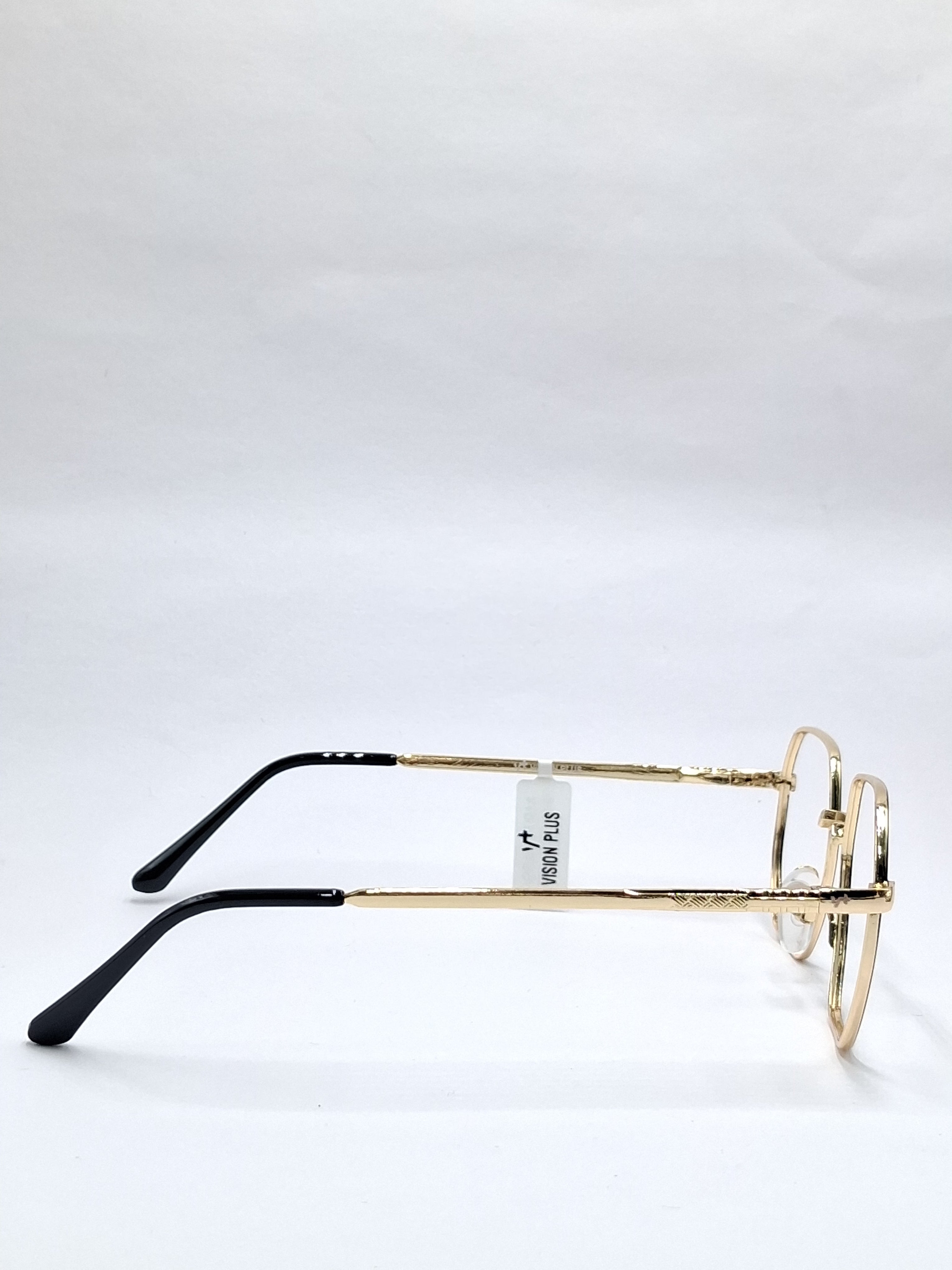 vision plus black with gold metal frame