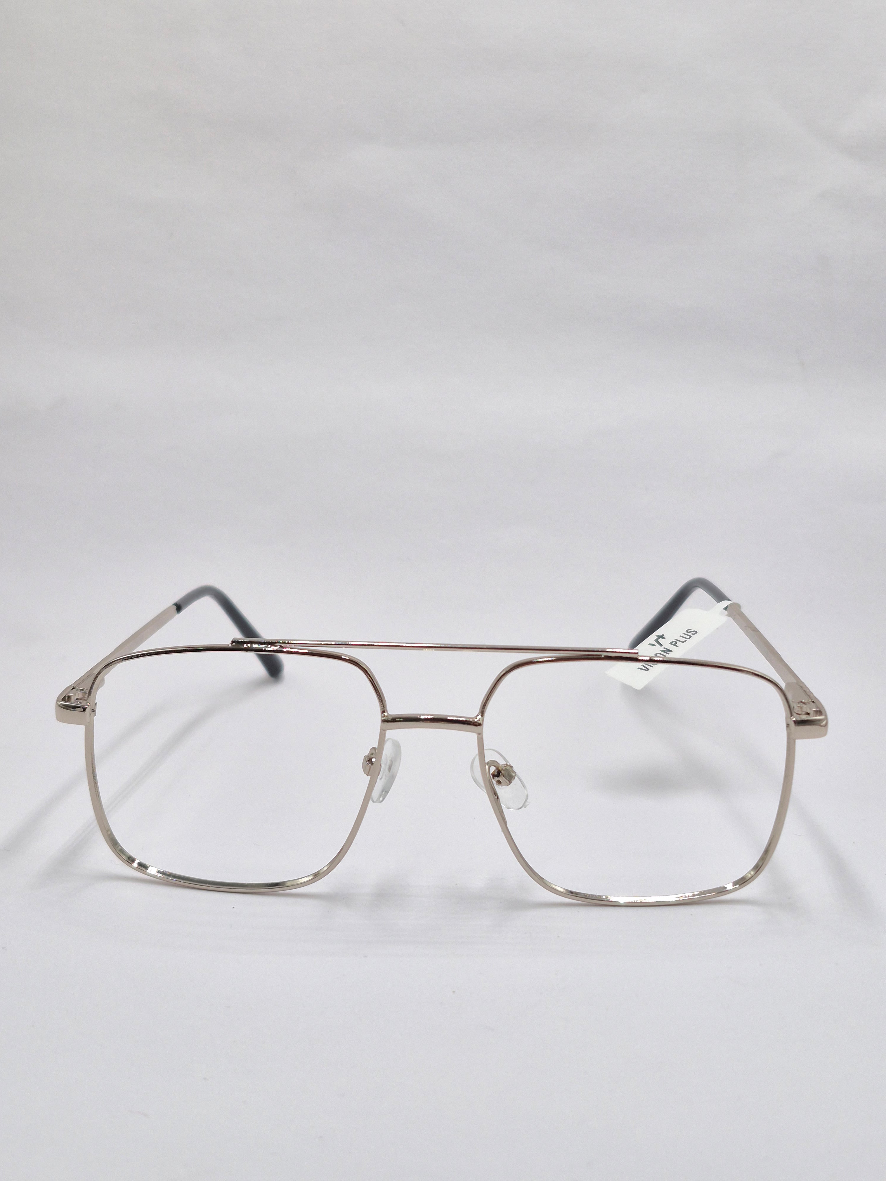 vision plus metallic silver metal frame