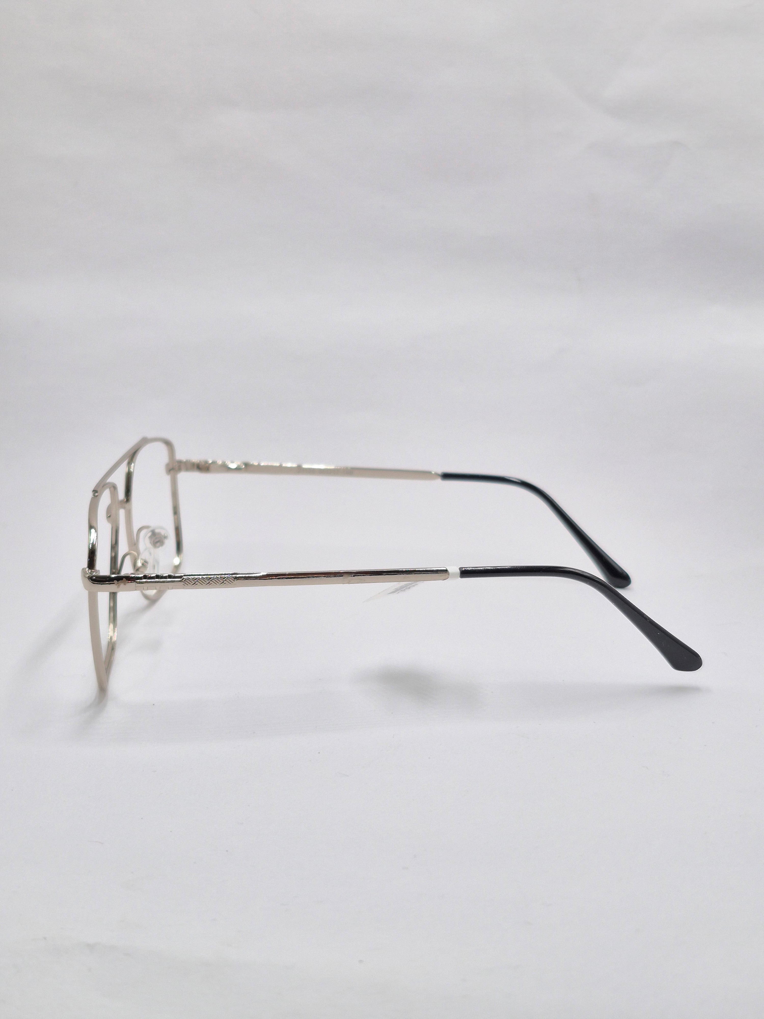 vision plus metallic silver metal frame