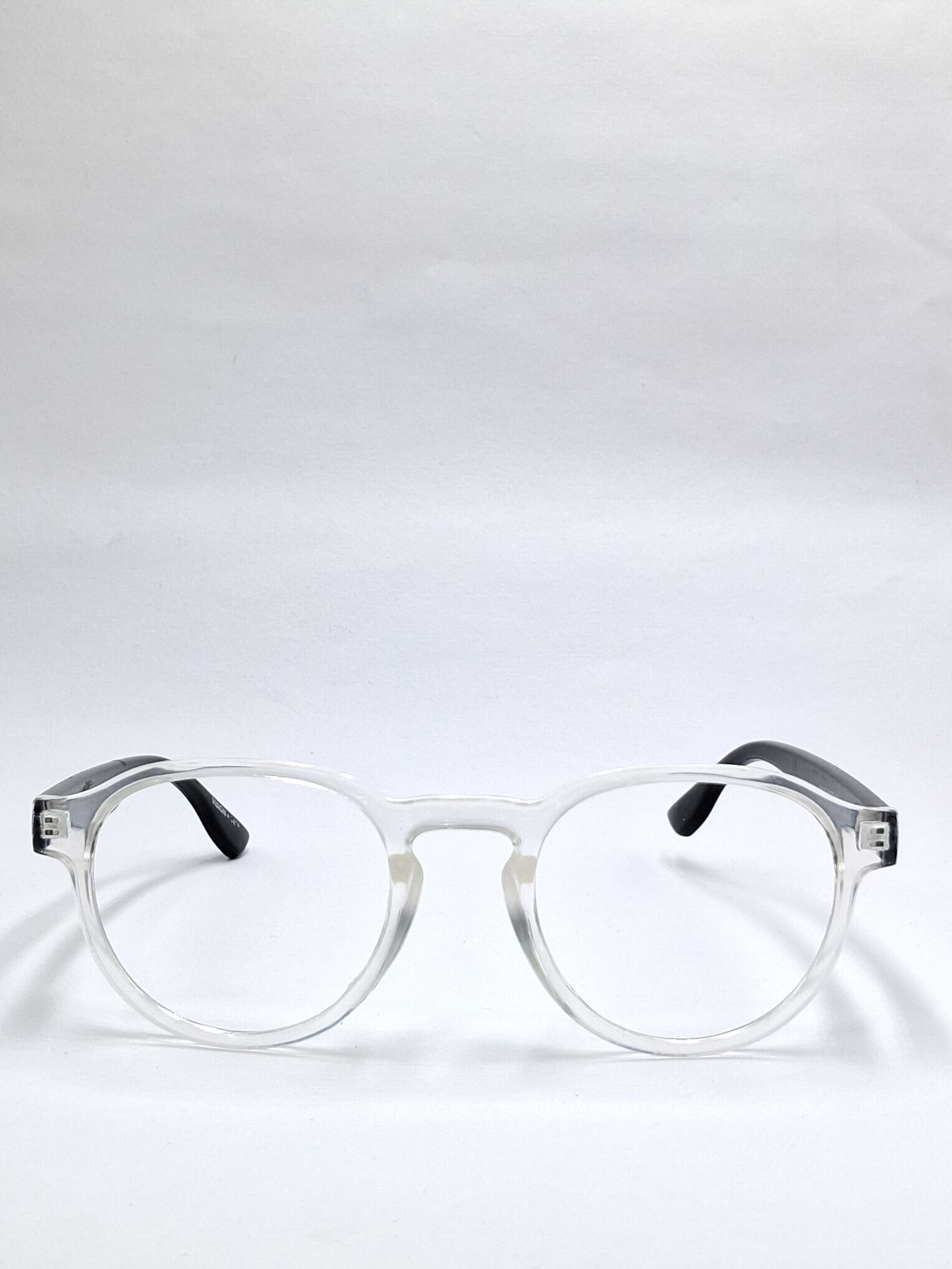 vision plus transparent with black stick frame